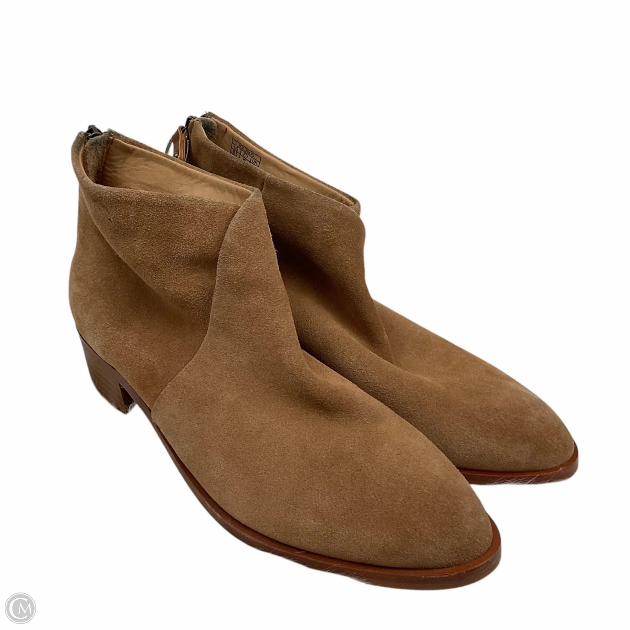 Soft Lining Slip Resistant Outdoor Explorer Boots Ankle Heels By Soludos In Tan, Size: 8.5