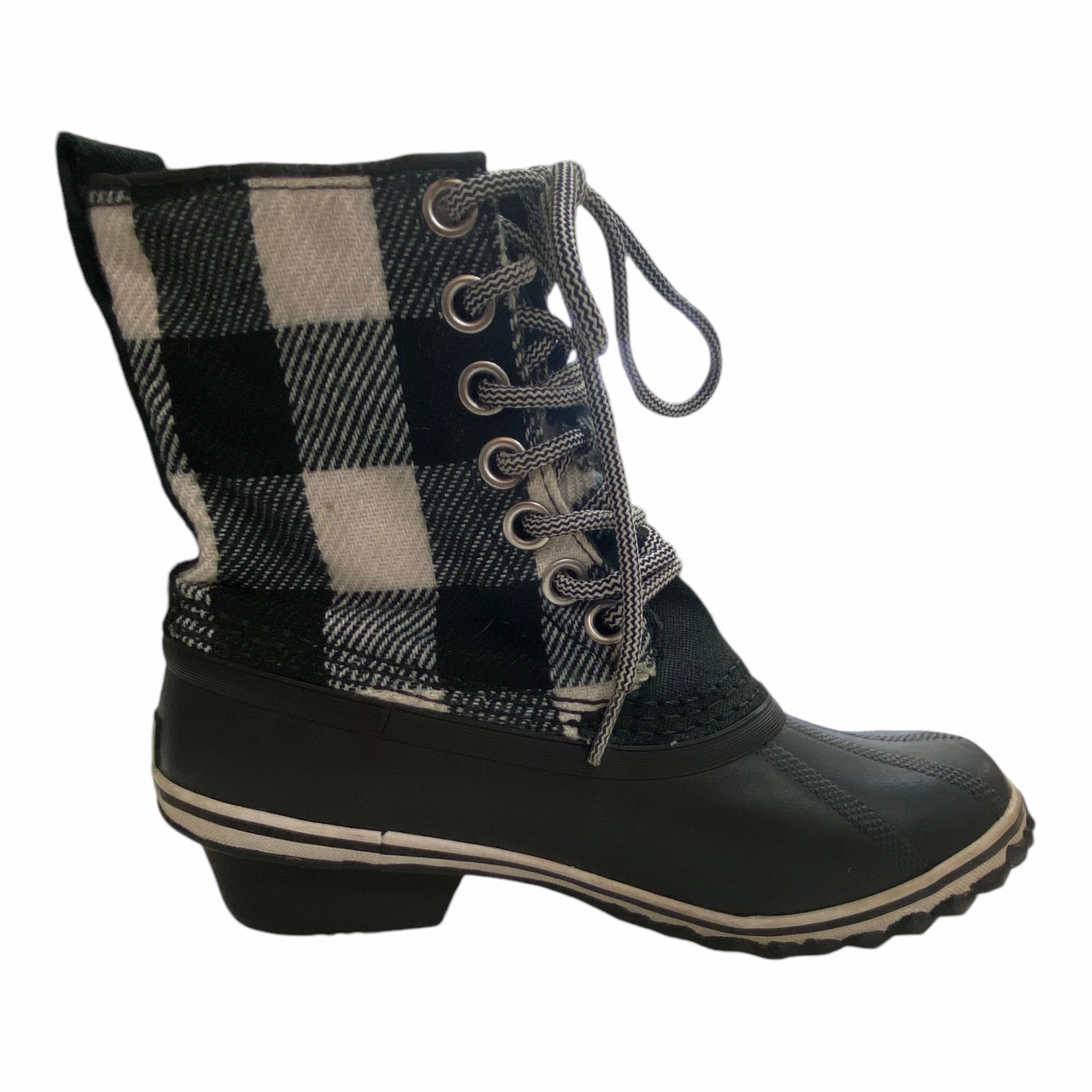 Boots Ankle Heels By Sorel In Black & White, Size: 6 Music Fan Ankle Coverage