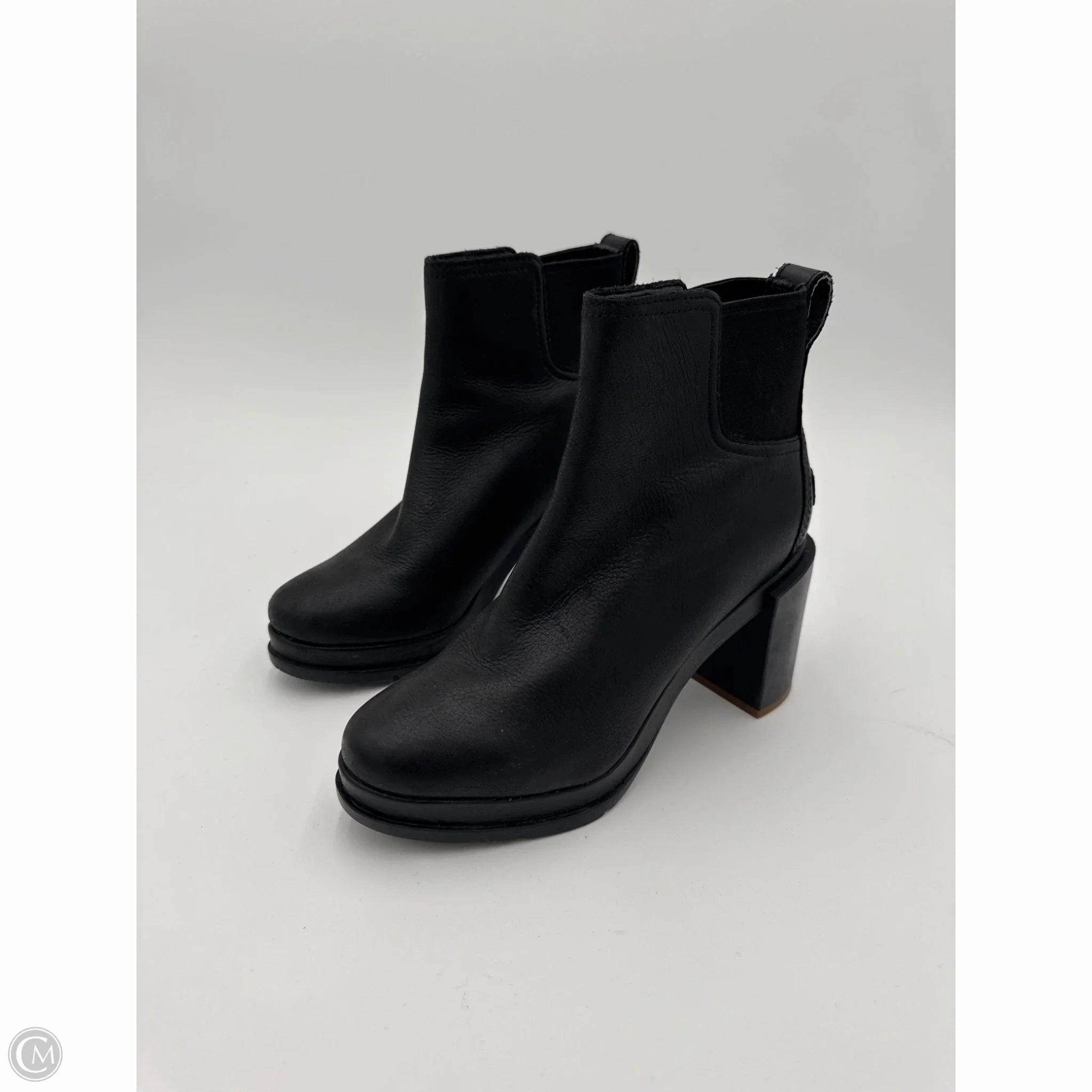 Flexible Ankle Support Urban Style Boots Ankle Heels By Sorel In Black, Size: 6.5