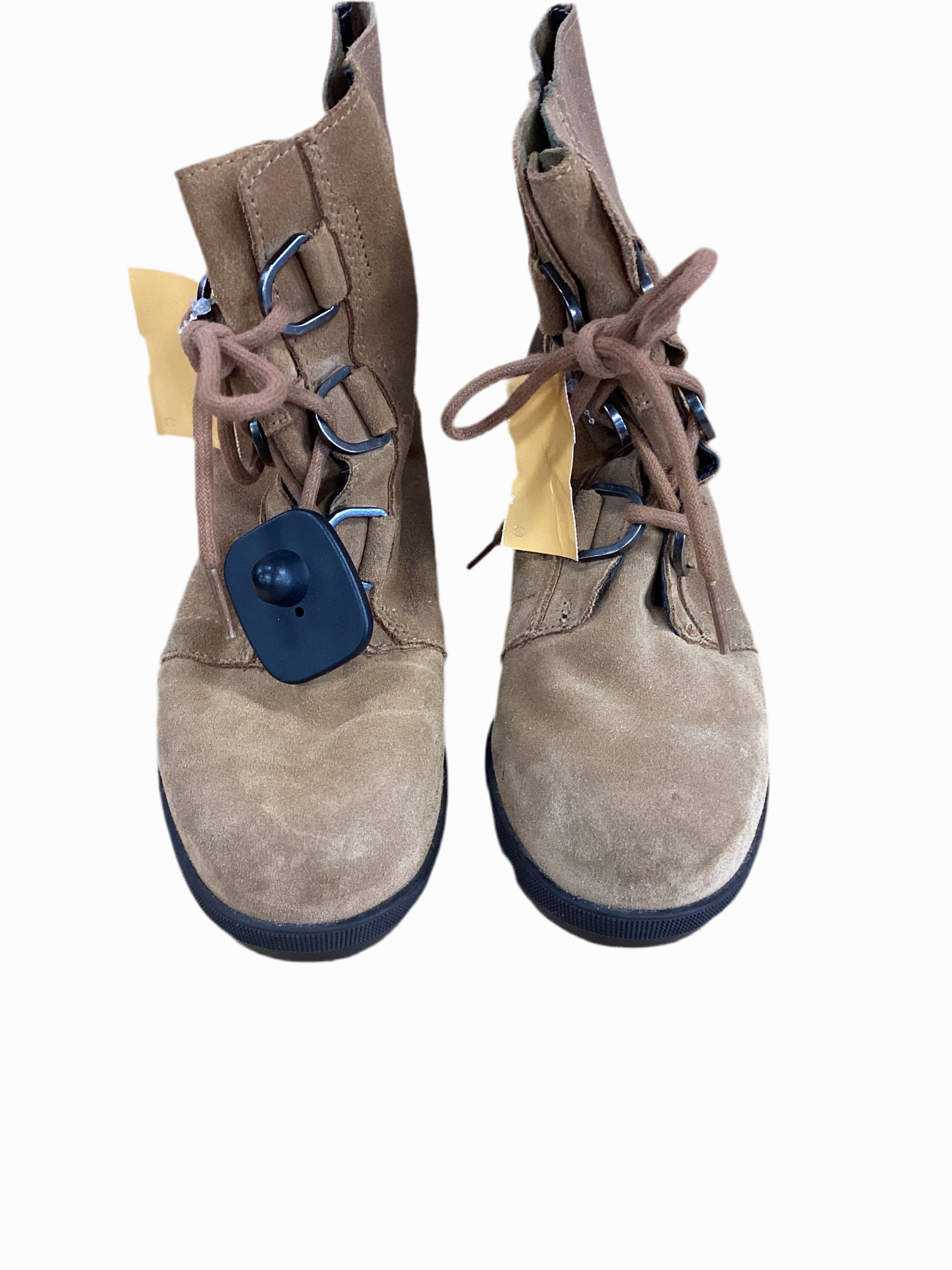 Cushioned Step Weather Resistant User Boots Ankle Heels By Sorel In Brown, Size:5