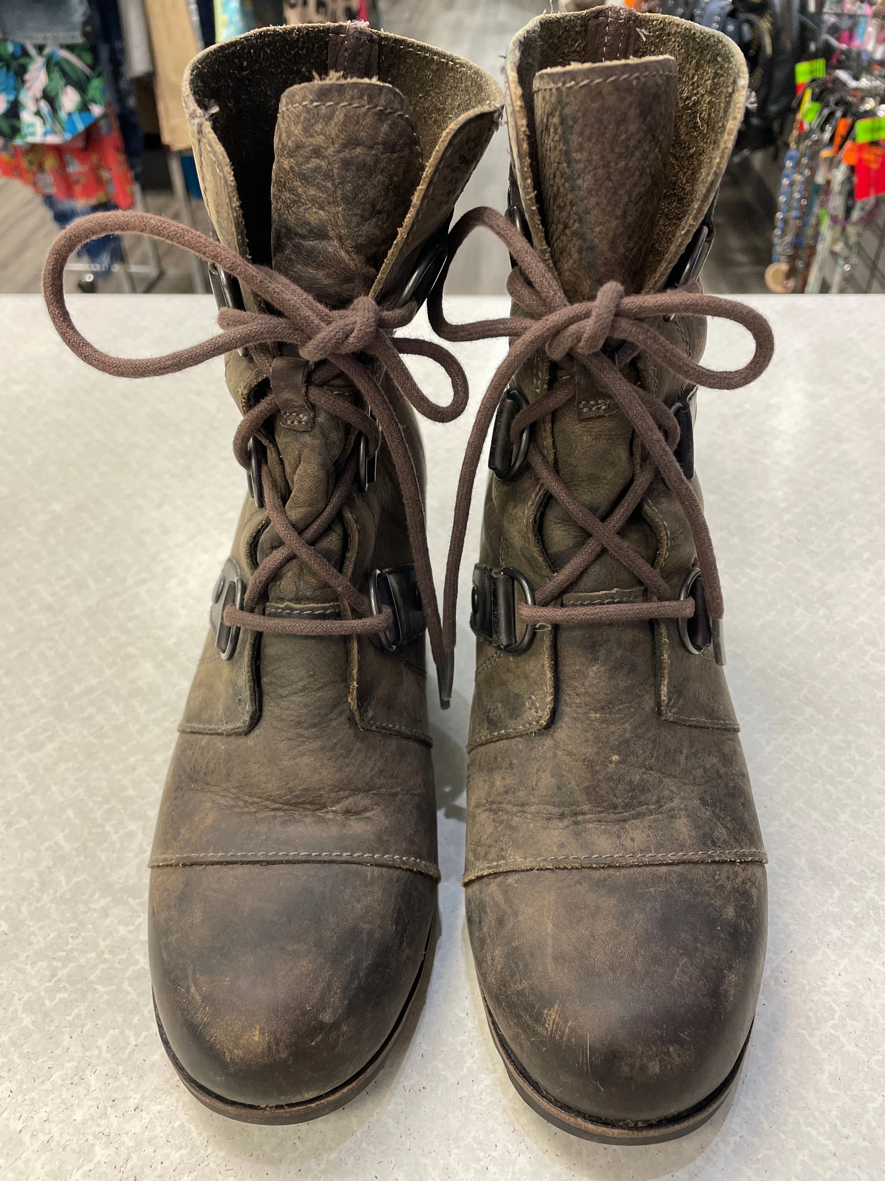 rain walk Boots Ankle Heels By Sorel In Brown, Size: 7