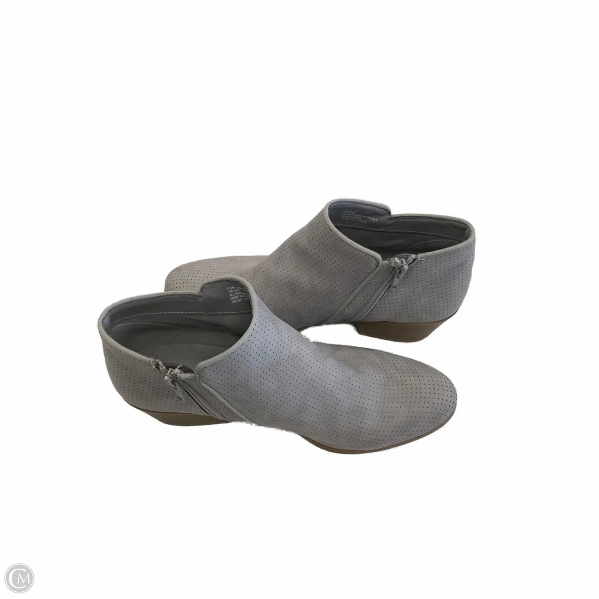 Breathable Lining Boots Ankle Heels By St Johns Bay In Grey, Size: 9.5