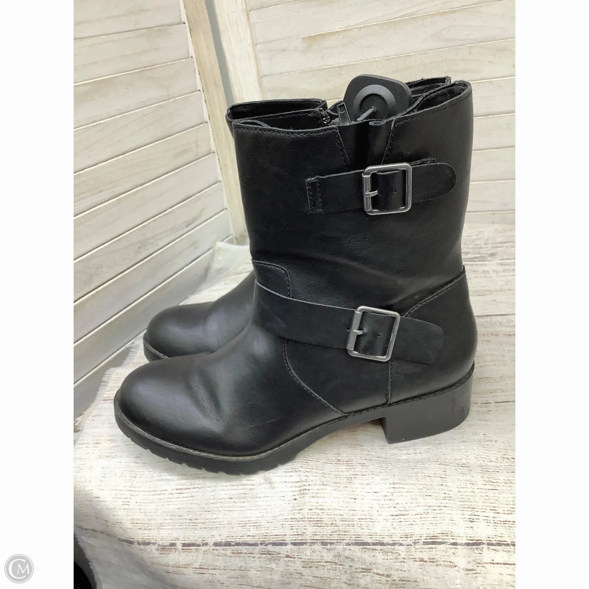 Stage Show Boots Ankle Heels By Style And Company In Black, Size: 8