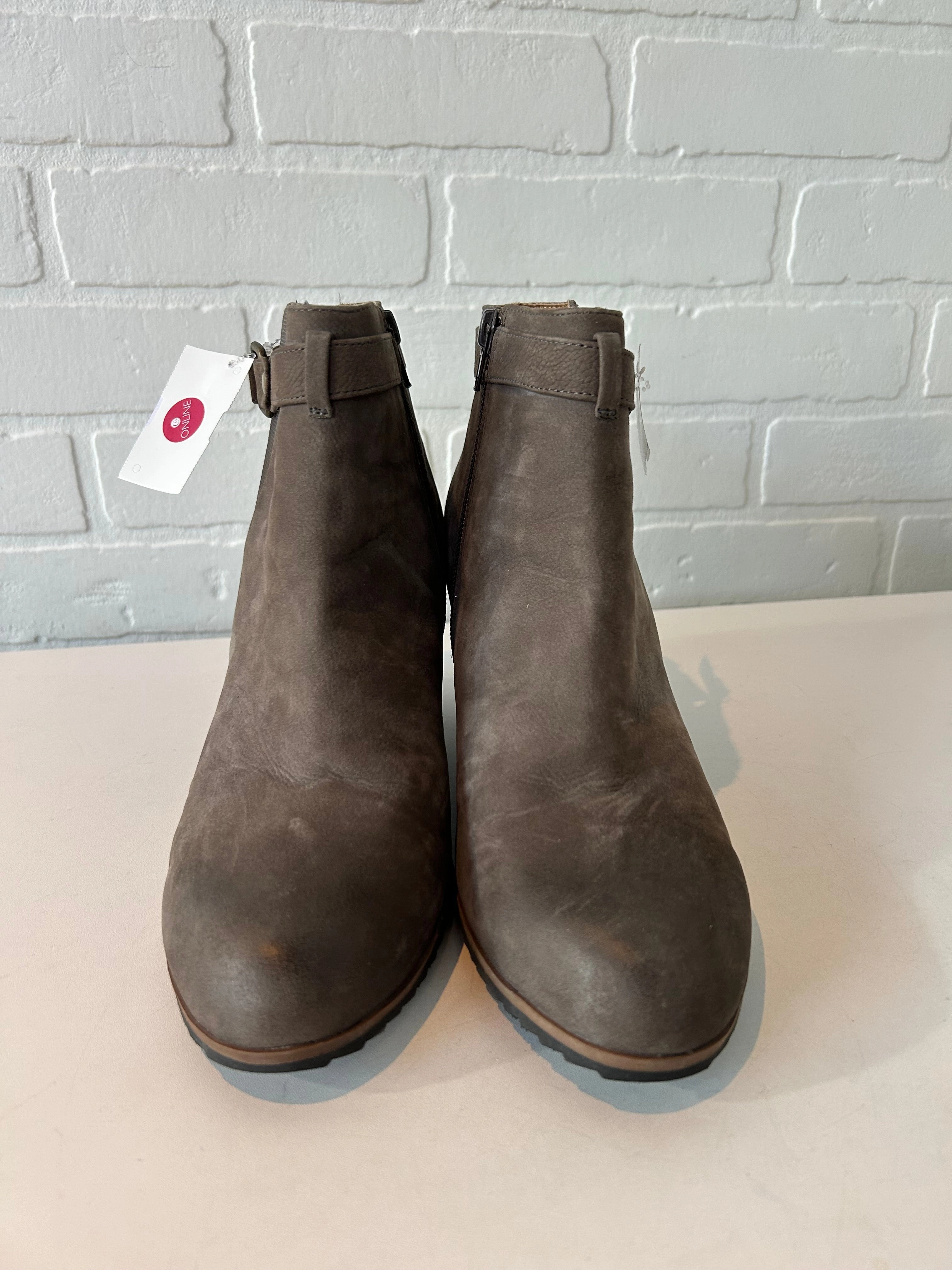 Quick-Dry Boots Ankle Heels By Susina In Brown, Size: 10