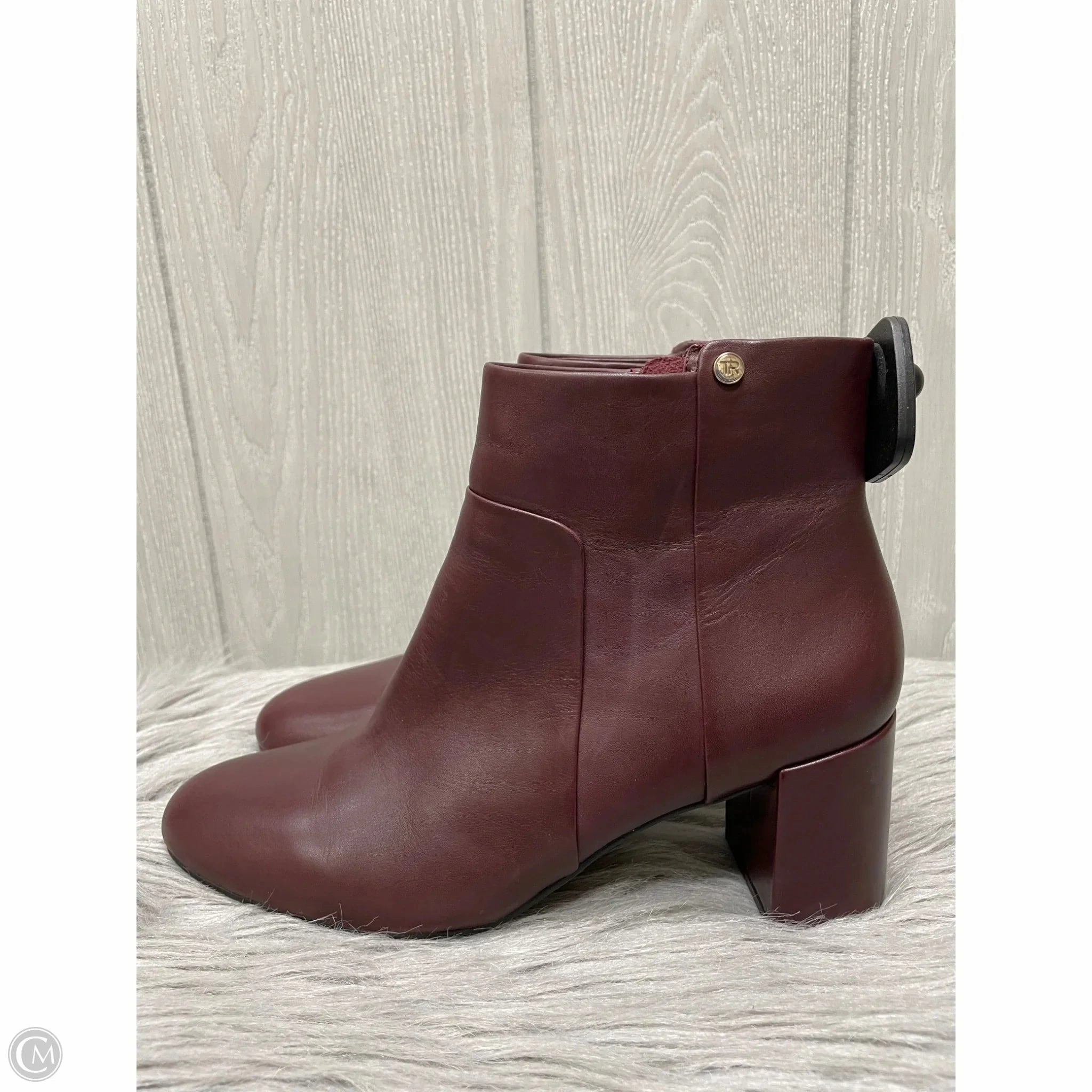 Feather Light Daily Walks Cozy Footwear Boots Ankle Heels By Taryn Rose Shoes In Maroon, Size: 9