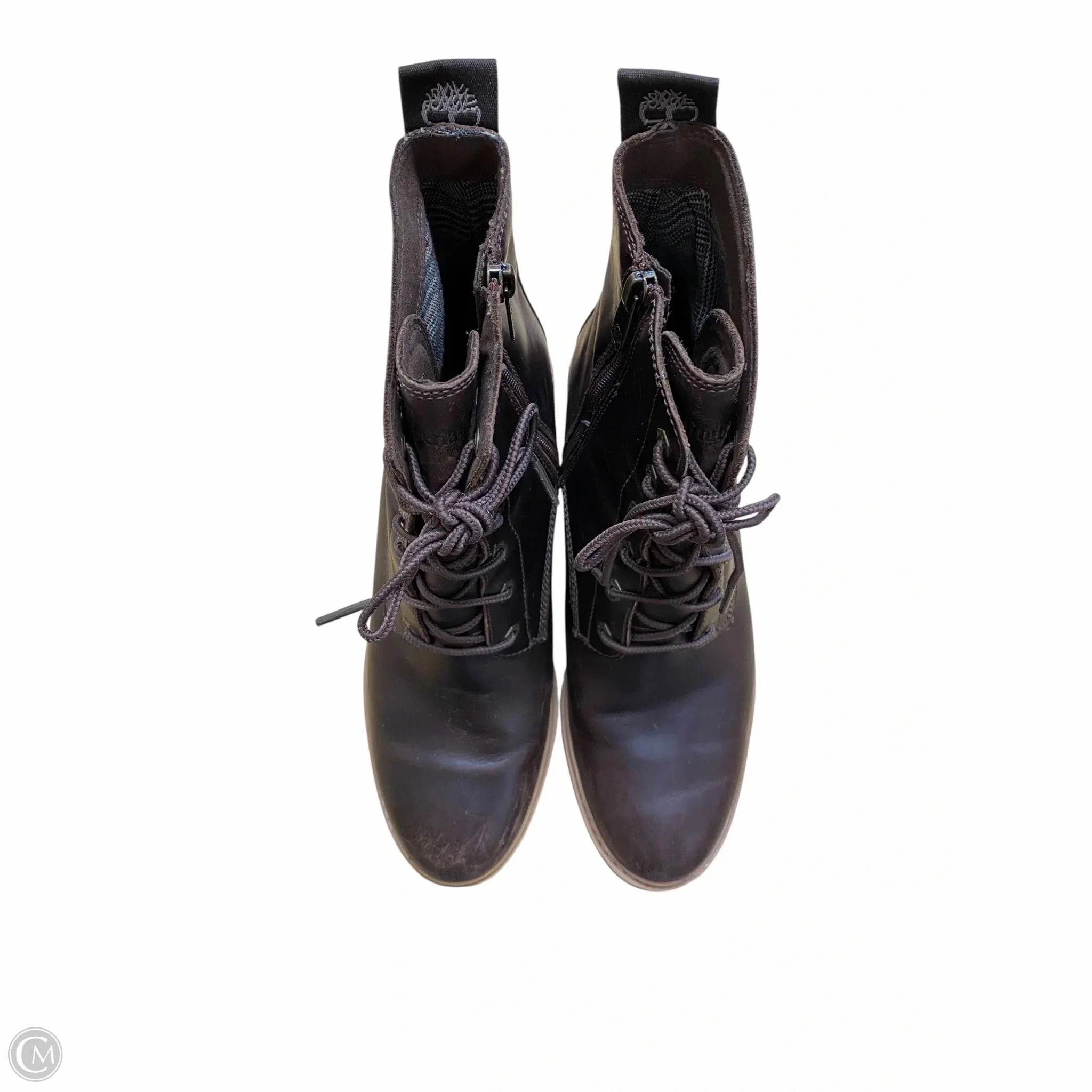 Boots Ankle Heels By Timberland In Brown, Size: 8.5 Contoured Footbed Rugged Built Winter Walker