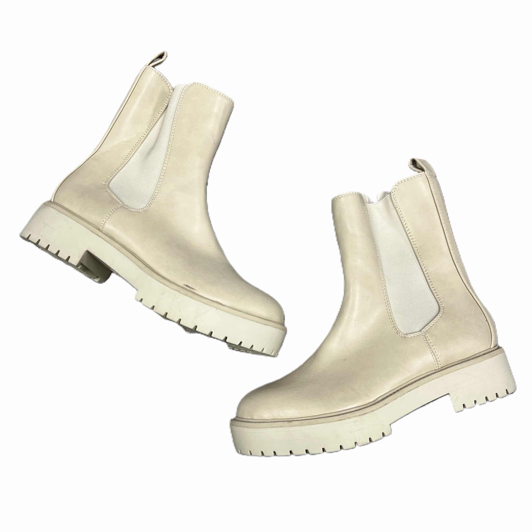 Boots Ankle Heels By Time And Tru In Cream, Size: 7 Slip Resistant Adventure Seeker Weekend Ready