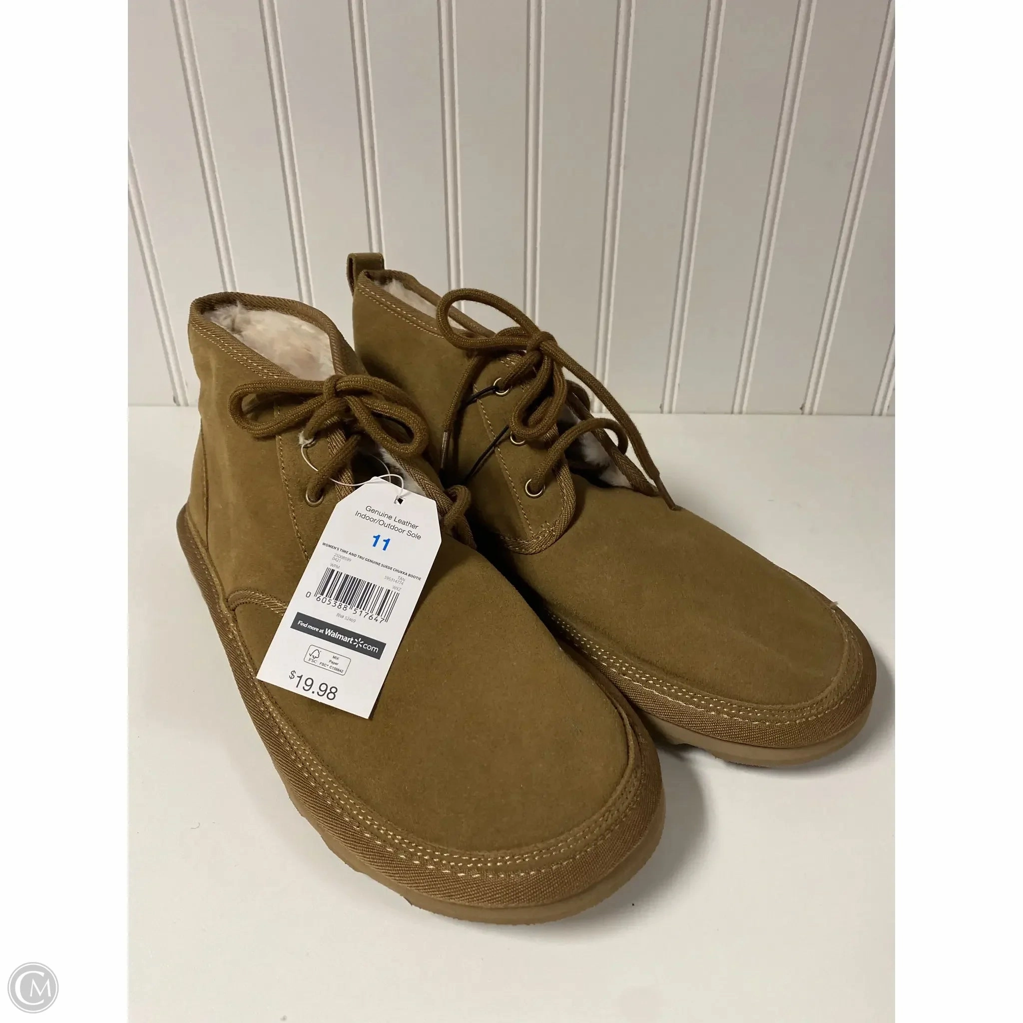 Boots Ankle Heels By Time And Tru In Tan, Size: 11 Comfort Flex