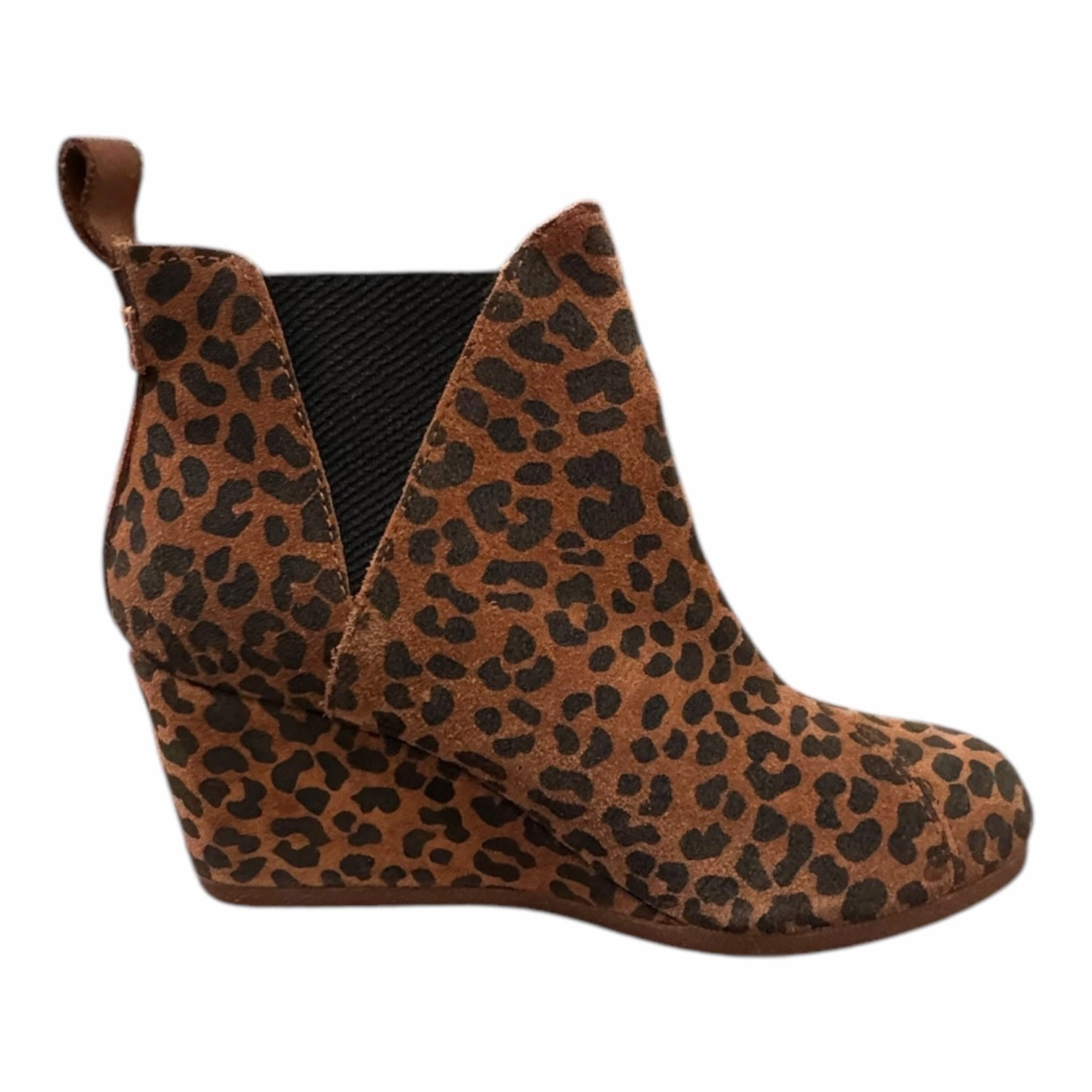 Boots Ankle Heels By Toms In Animal Print, Size:6.5 Outdoor Freedom