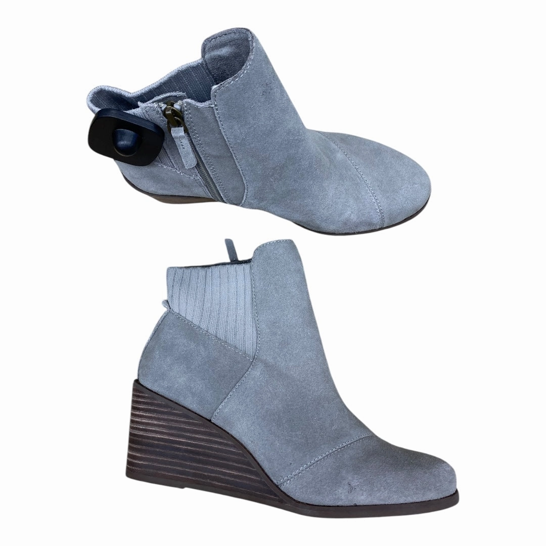 Boots Ankle Heels By Toms In Grey, Size: 8.5 Well-fitted Zip Fast