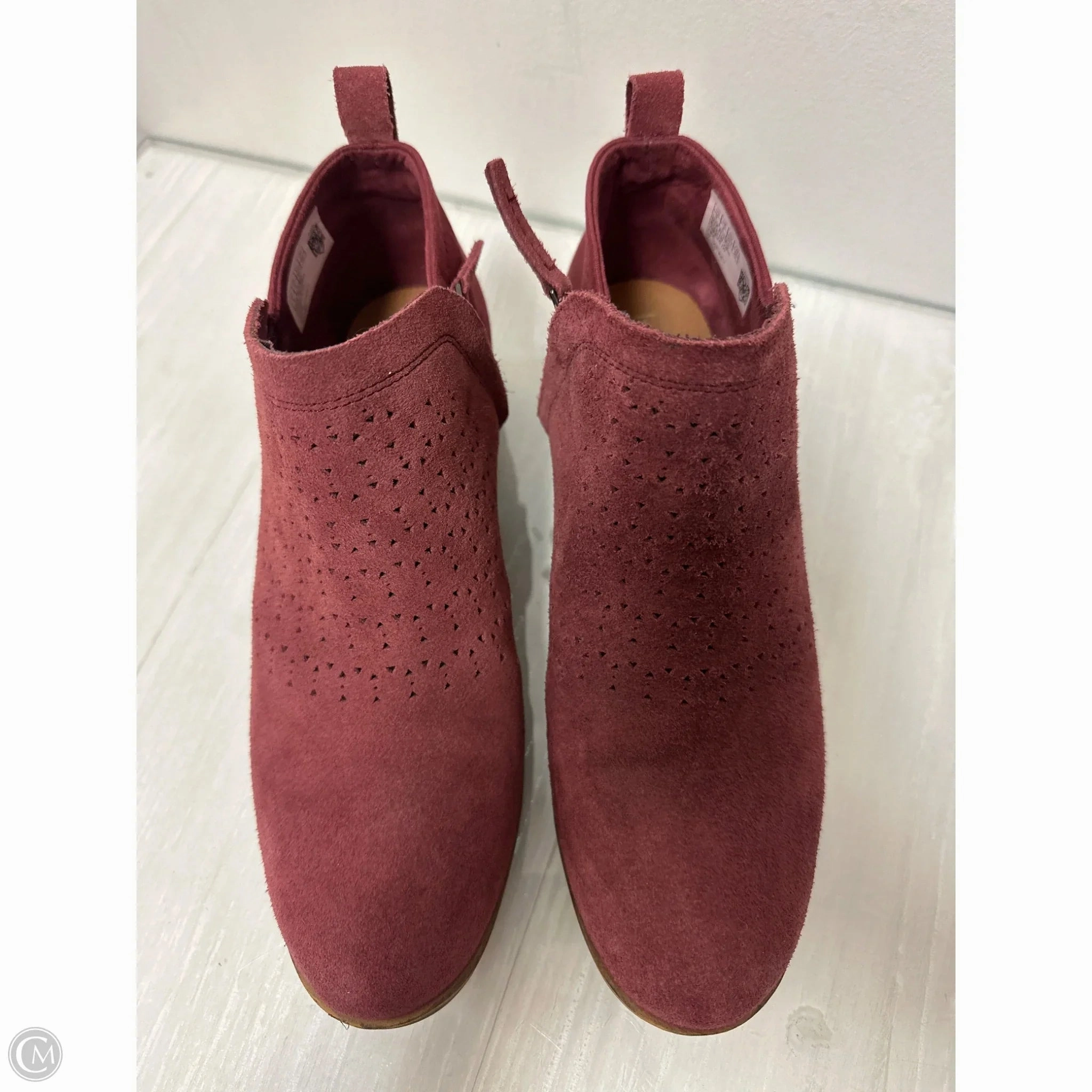 Boots Ankle Heels By Toms In Red, Size: 8 Anti Odor All Day Worker