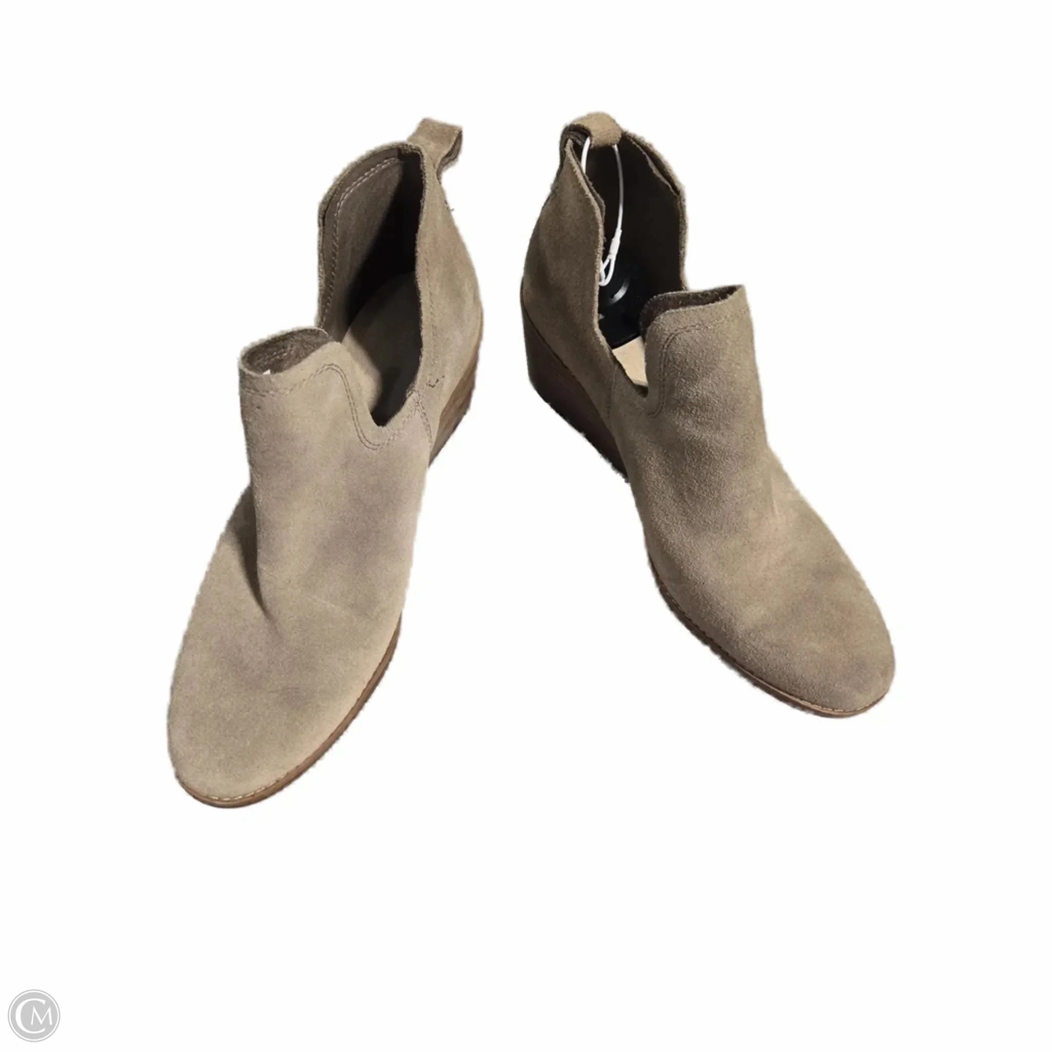 High Lift Boots Ankle Heels By Toms In Tan, Size: 11