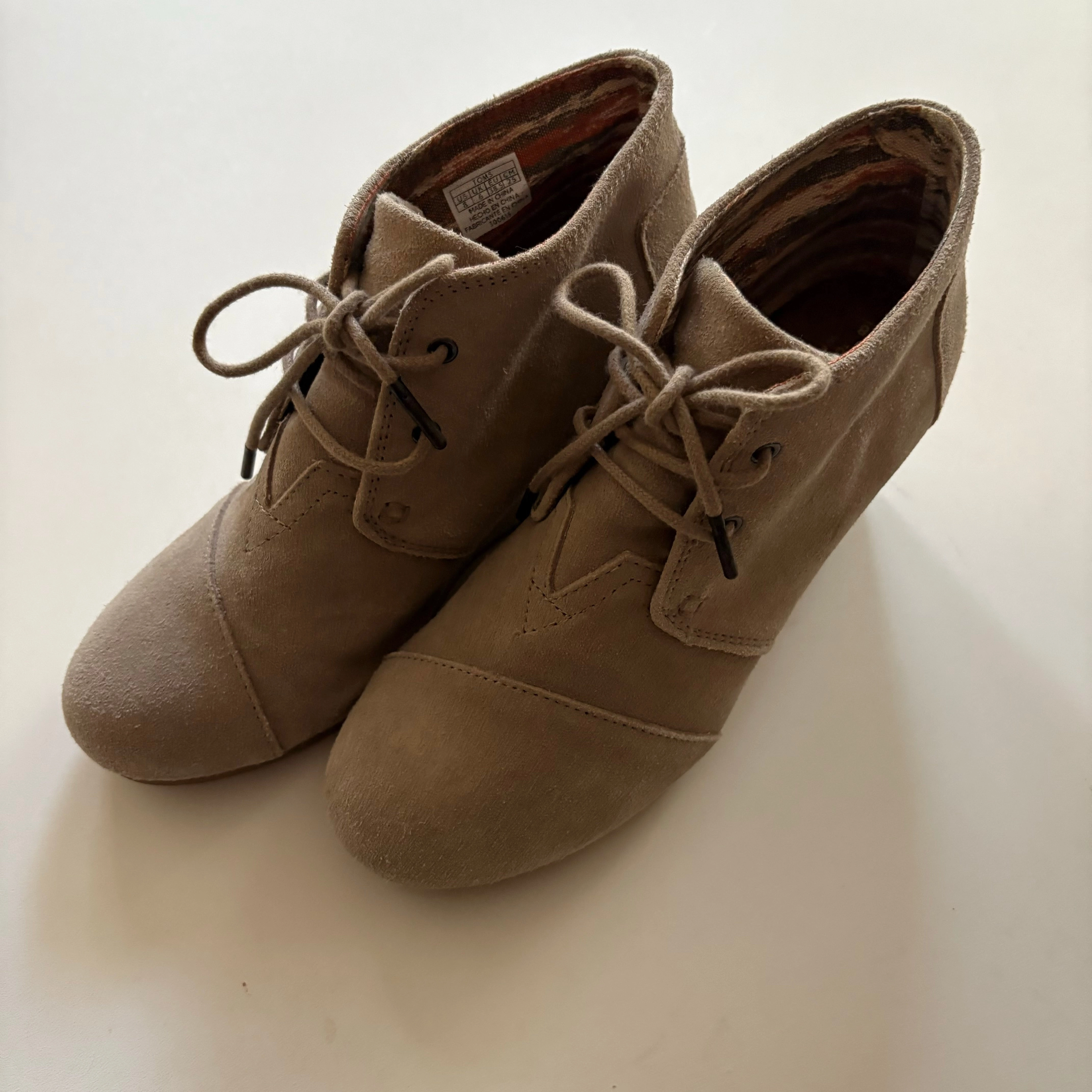 Boots Ankle Heels By Toms In Taupe, Size: 8 Dynamic Arch Frame Brave Path