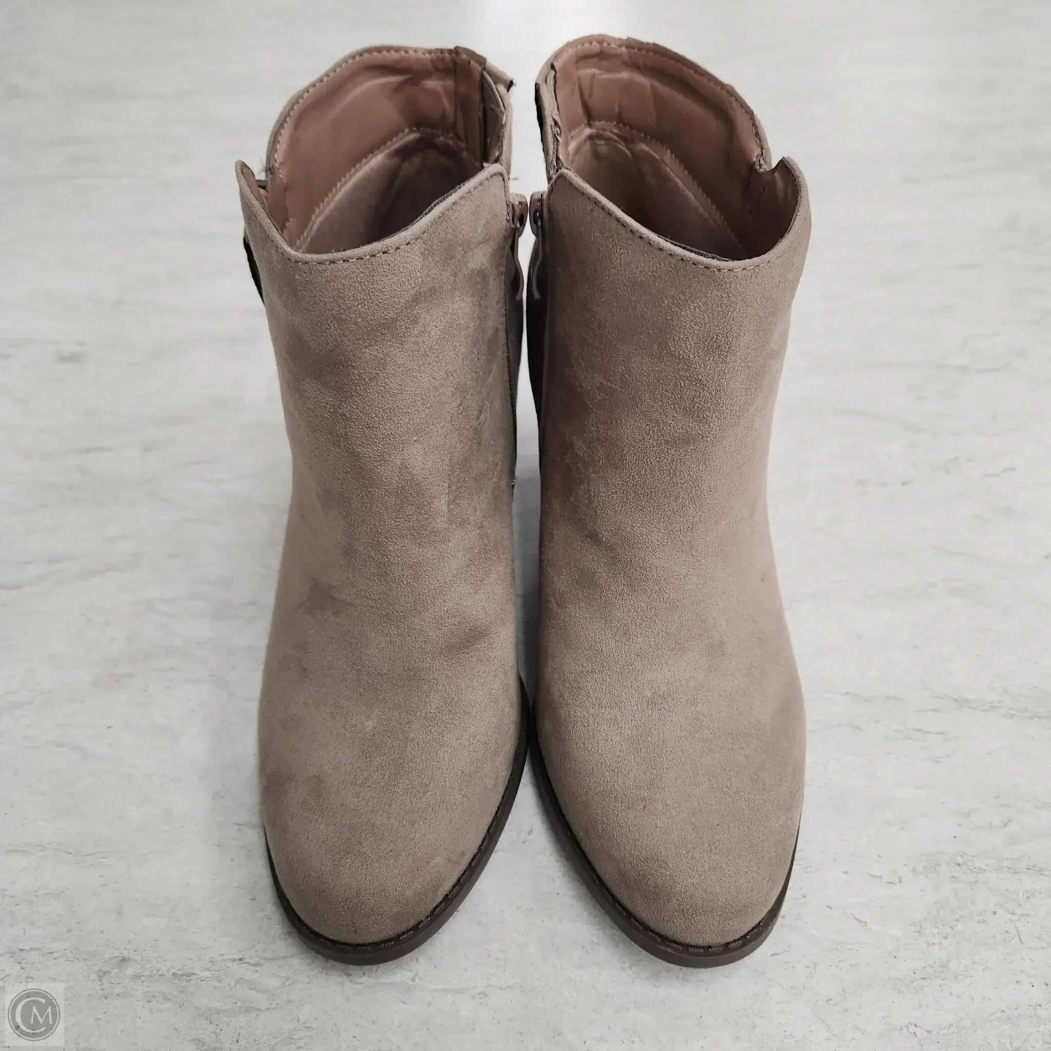 Comfort Ankle Support Boots Ankle Heels By Torrid In Tan, Size: 6.5