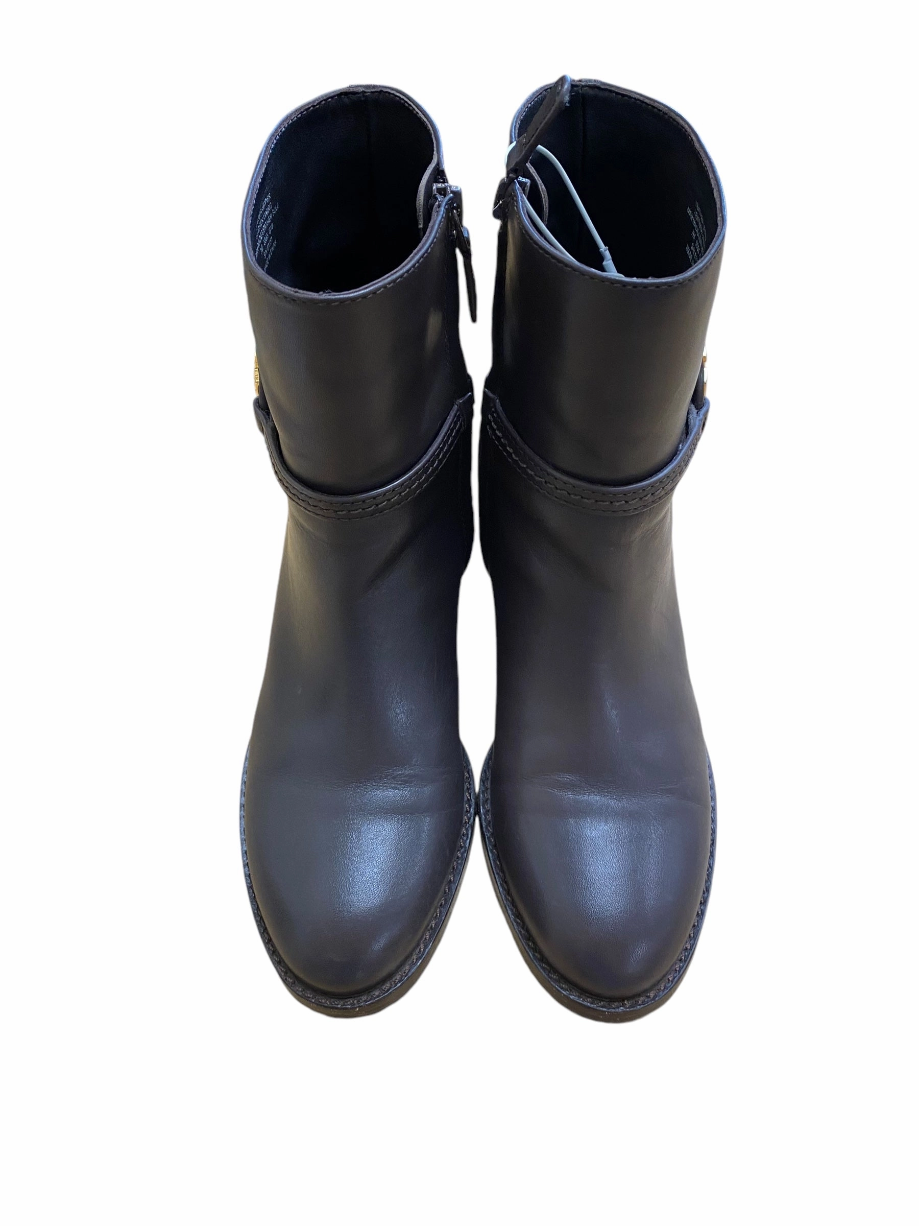 Neutral Tones Boots Ankle Heels By Tory Burch In Brown, Size: 7