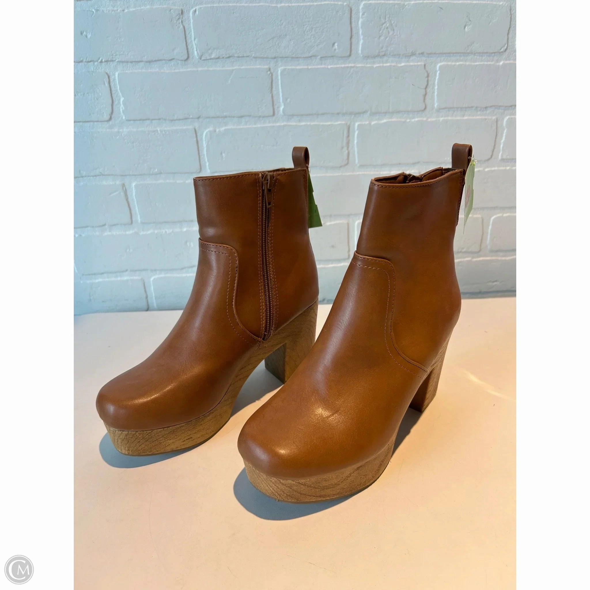 Party Occasion Dressy look Boots Ankle Heels By Universal Thread In Brown, Size: 6