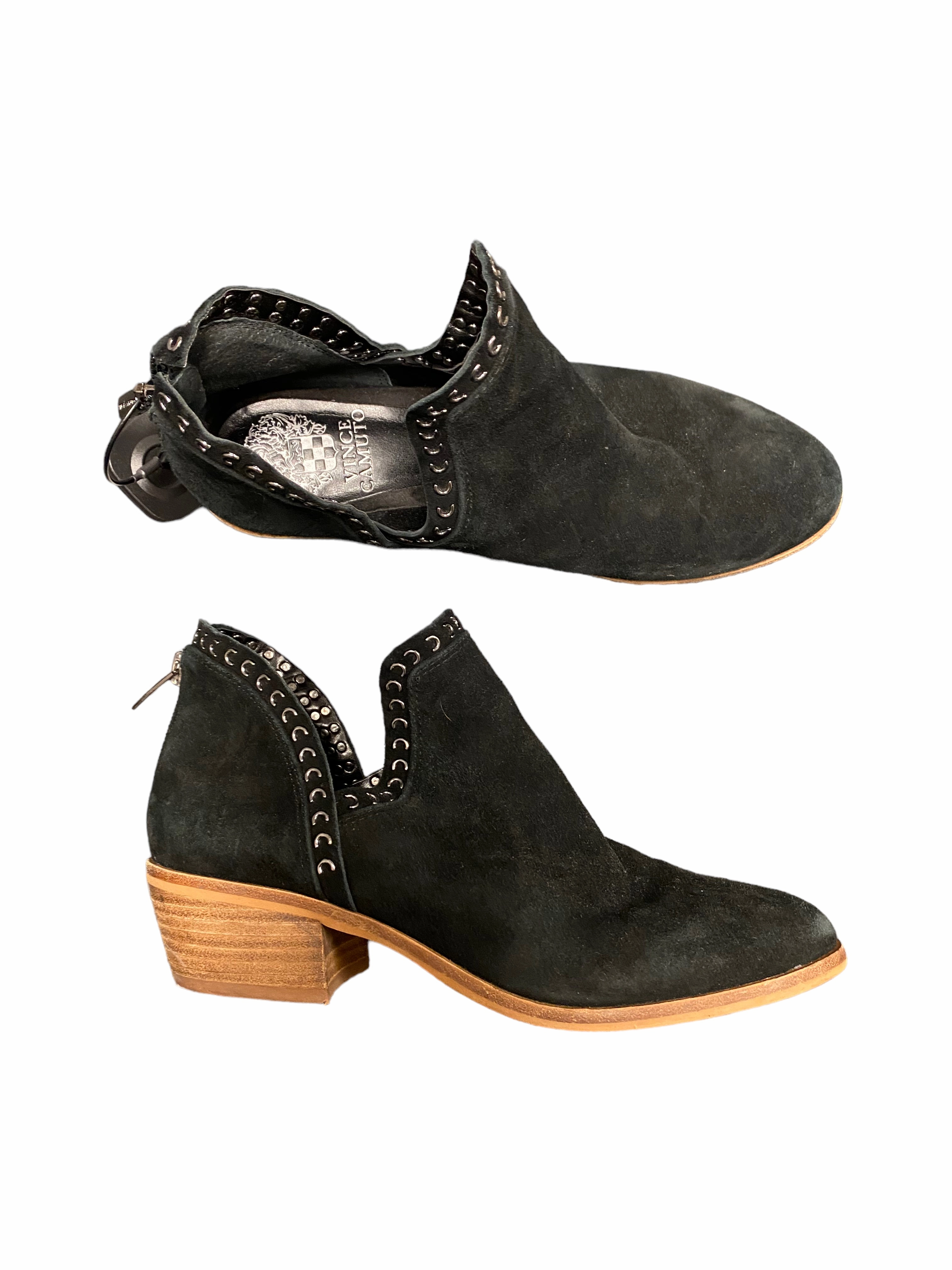 Boots Ankle Heels By Vince Camuto In Black, Size: 7.5 Non Marking Tread