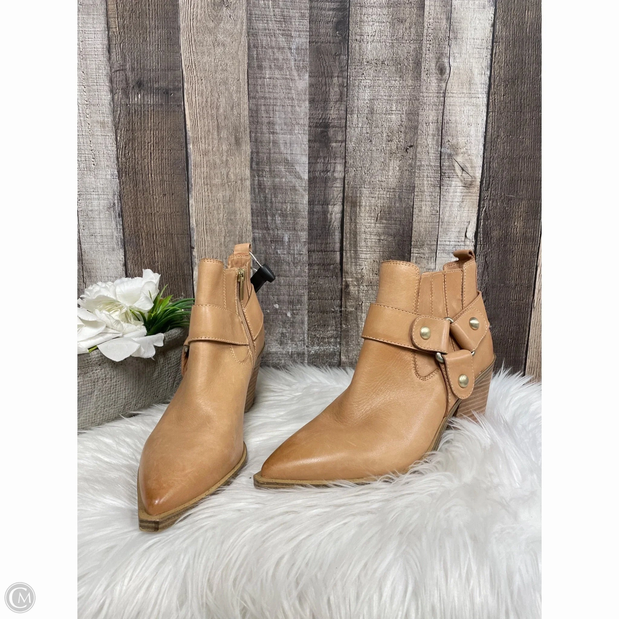 Boots Ankle Heels By Vince Camuto In Tan, Size: 7.5 Mud Resistant Backcountry Camper Comfort Lining Remote Hiking