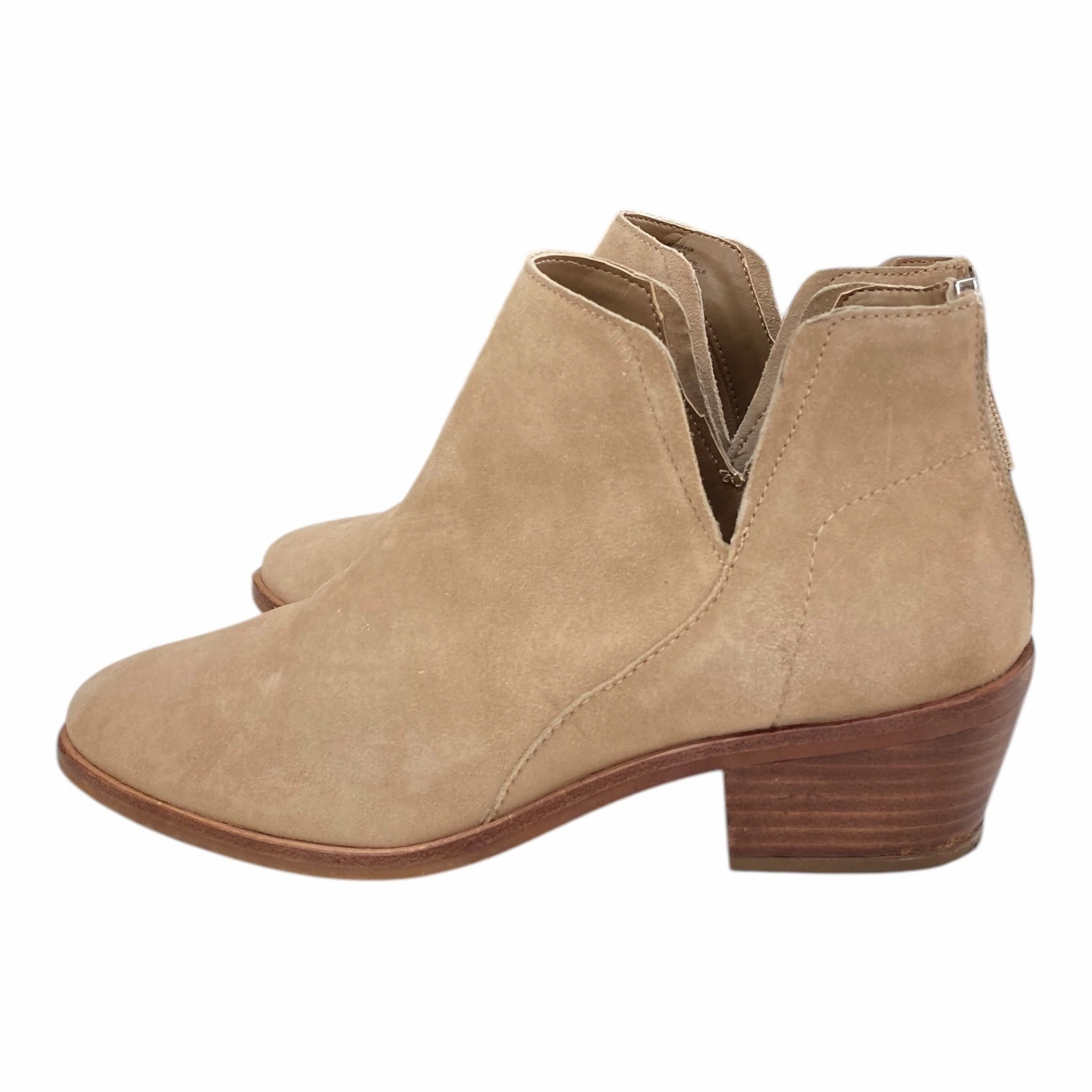 Clean Form Boots Ankle Heels By Vince Camuto In Tan, Size: 9