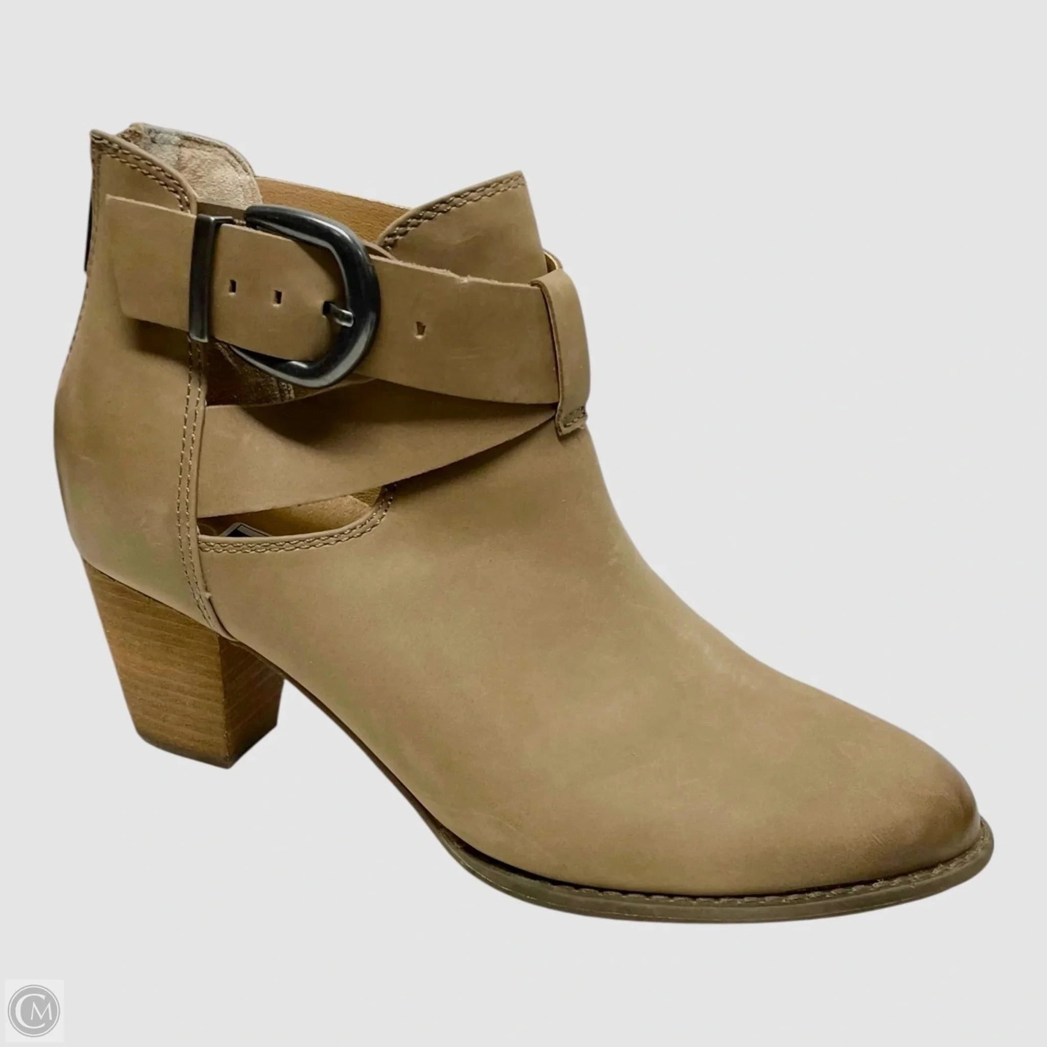 Eco Material Snowy Path Boots Ankle Heels By Vionic In Beige, Size: 9.5