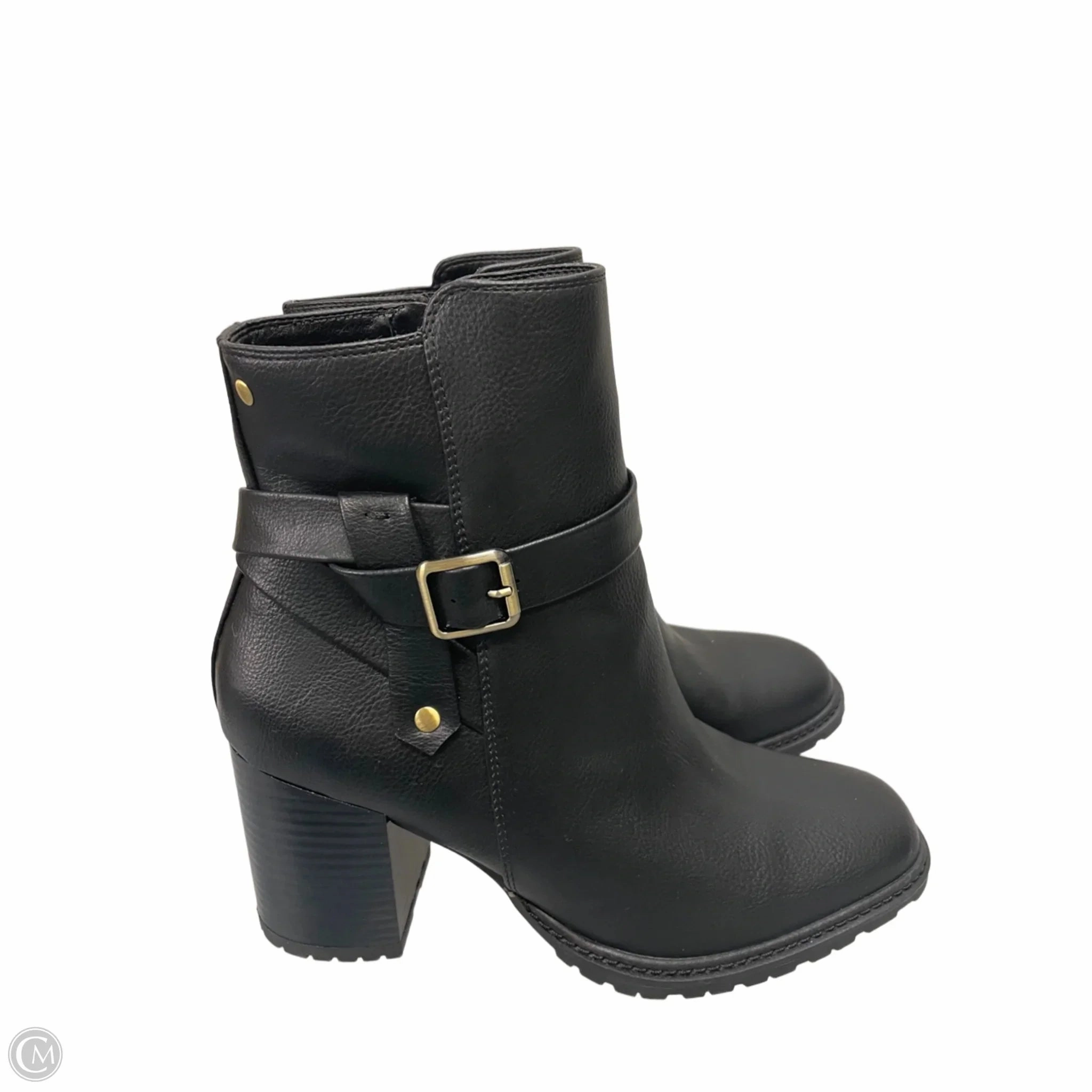 Boots Ankle Heels By White Mountain In Black, Size: 9 Puddle Safe british retro