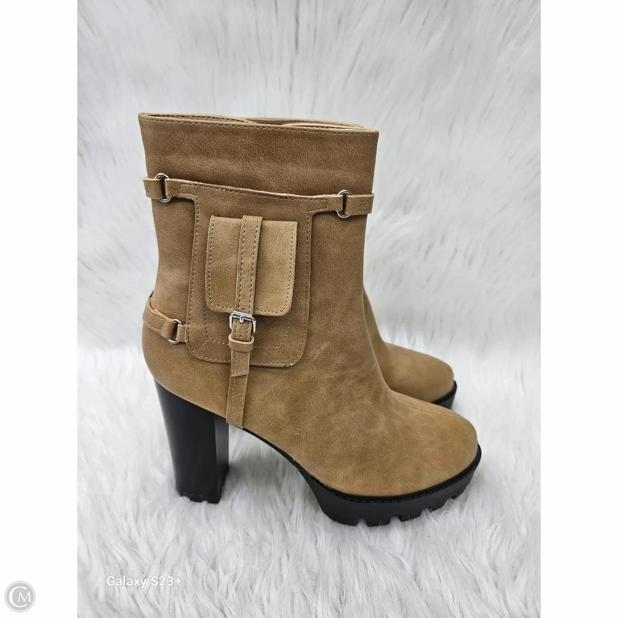 Boots Ankle Heels By Yoki In Tan, Size: 10 Thermal Core Rural Traveler Steel Cap