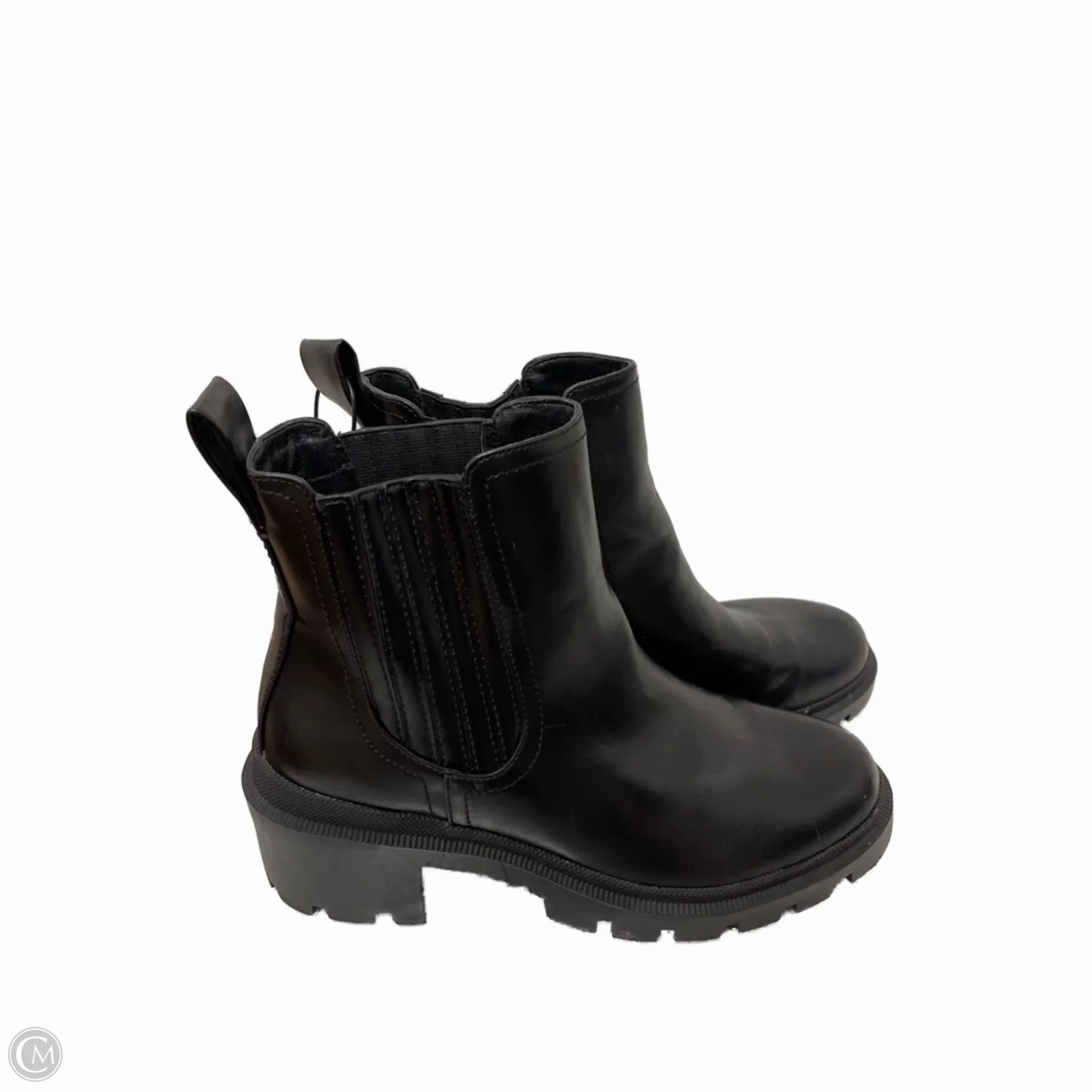 Boots Ankle Flats By Universal Thread In Black, Size: 9 Hiking Trail