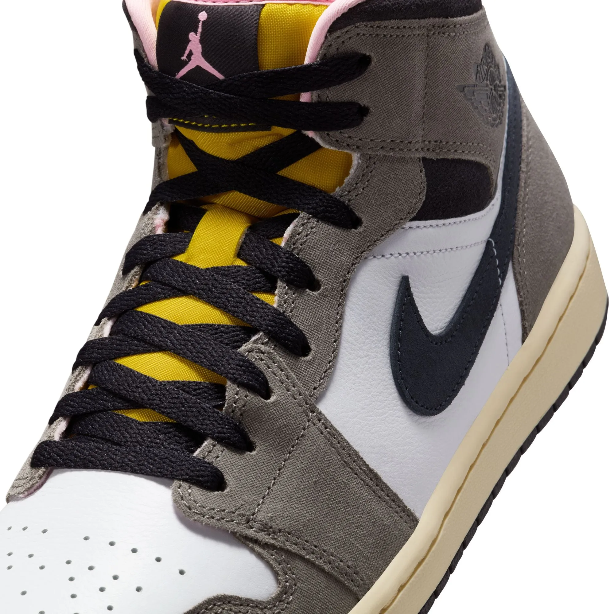 Air Jordan Mens 1 Mid SE Shoes Pronation Support jogger