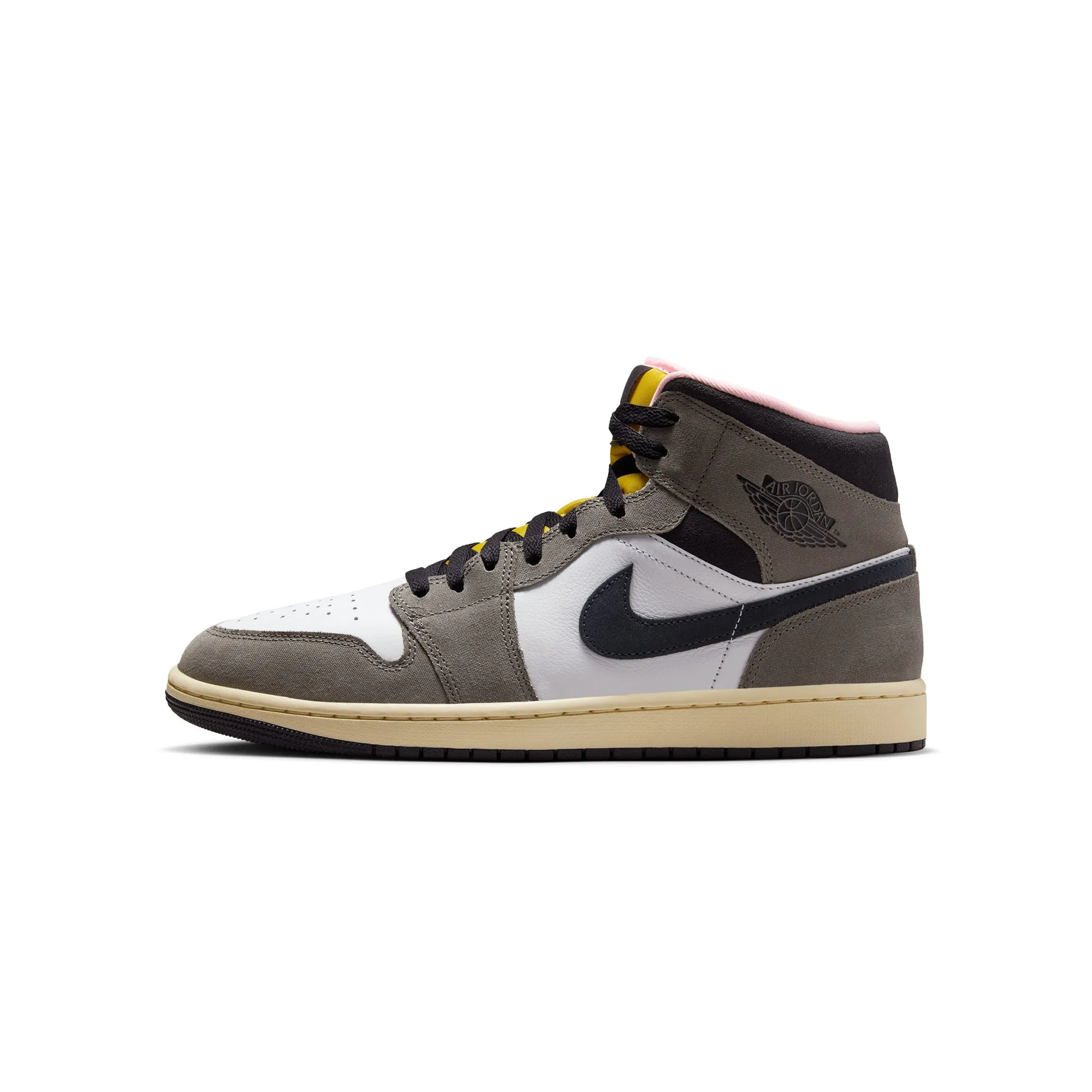 Comfort Heel Breathable Fit Air Jordan Mens 1 Mid SE Shoes