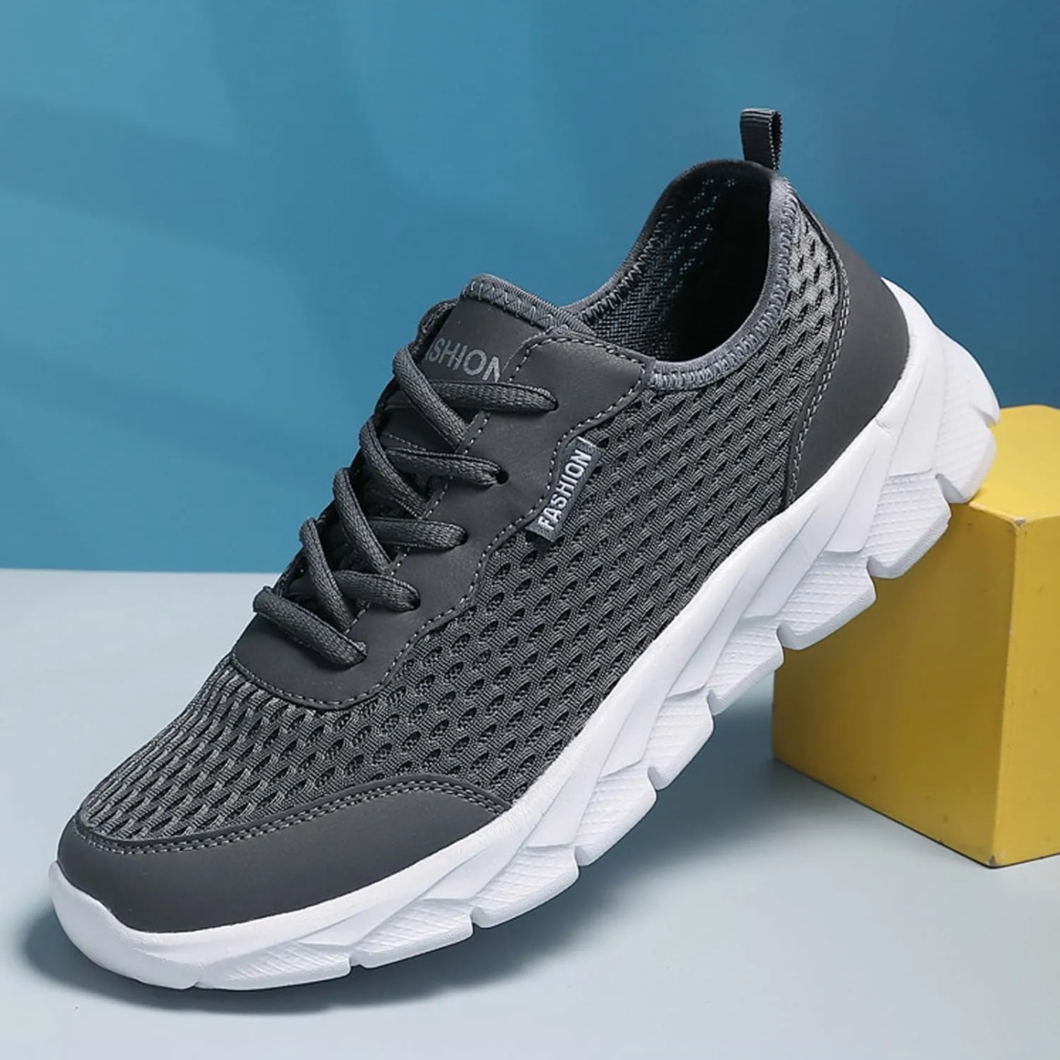 Breathable Diabetic Shoes for Men Slip On Lightweight Breathable Fashion Sneaker Arch Support Plantar Fasciitis