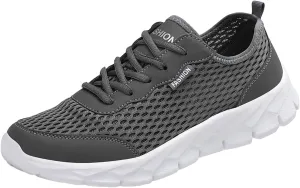 Breathable Diabetic Shoes for Men Slip On Lightweight Breathable Fashion Sneaker Arch Support Plantar Fasciitis