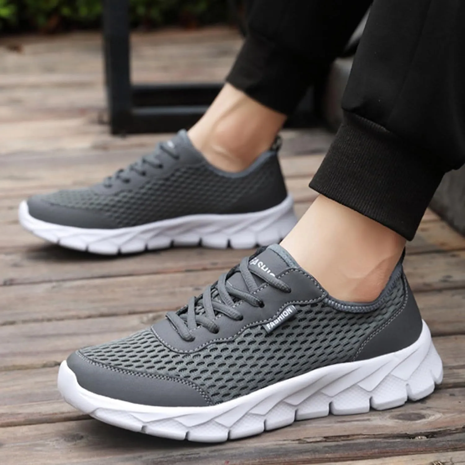 Breathable Diabetic Shoes for Men Slip On Lightweight Breathable Fashion Sneaker Arch Support Plantar Fasciitis