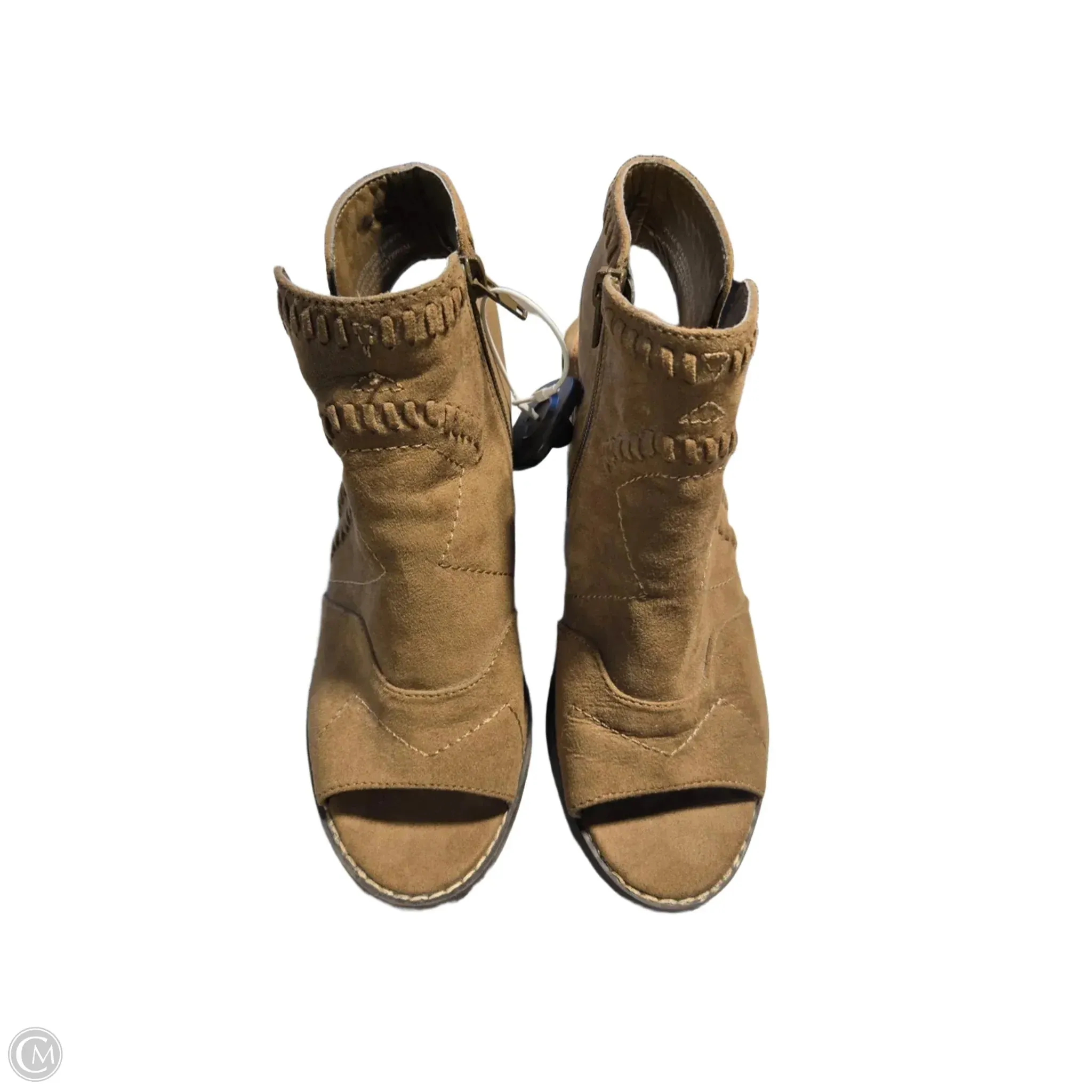 Fashionable Wedges Winter Sandals Shoes Heels Block By Madeleine In Brown, Size: 7.5