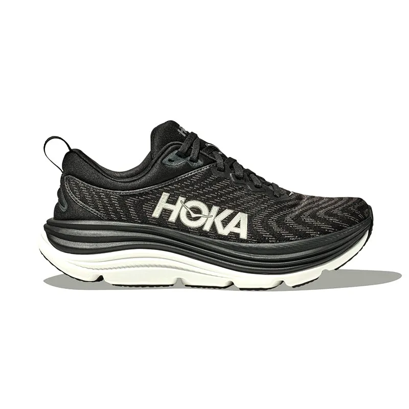 Men's Gaviota 5 (WIDE) Black/White running on inclined ground new experience