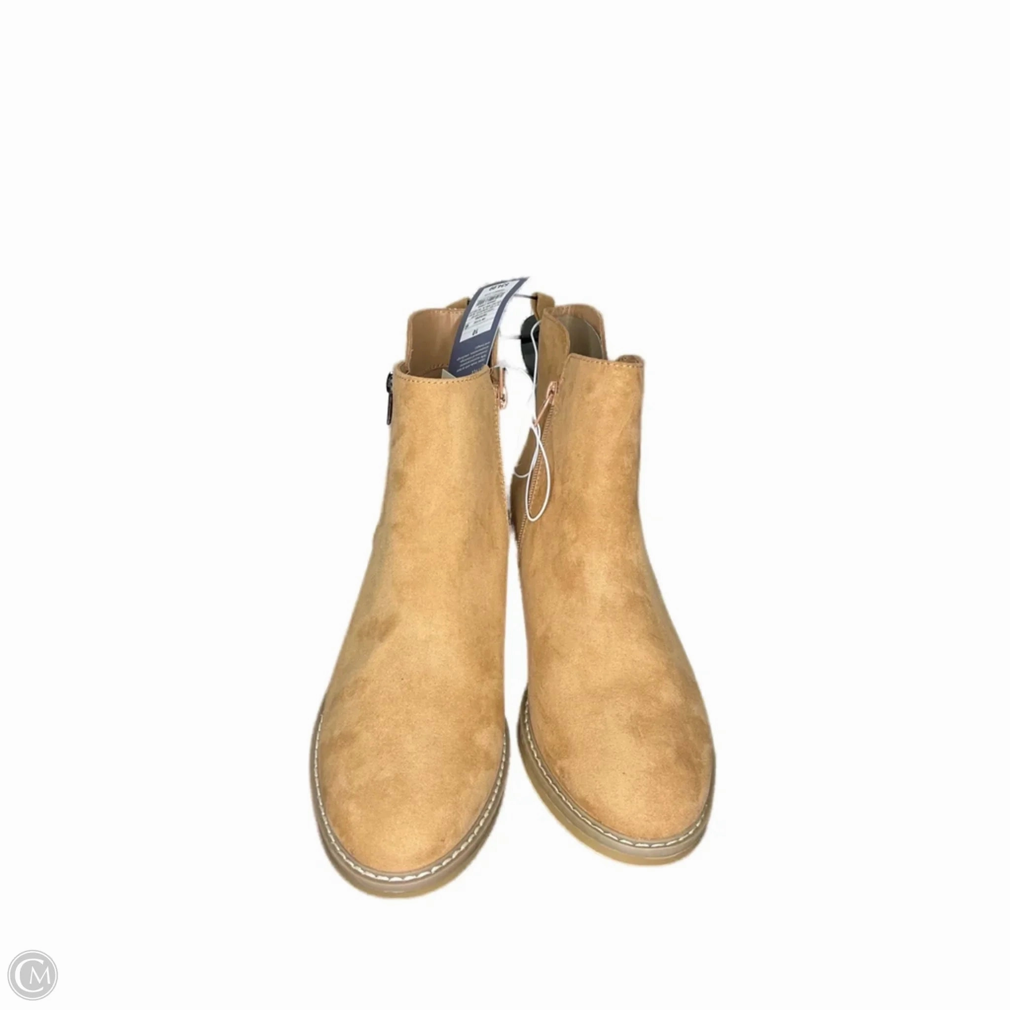 Boots Ankle Heels By Universal Thread In Brown, Size: 10 All-Terrain Use Compression Molded Sole