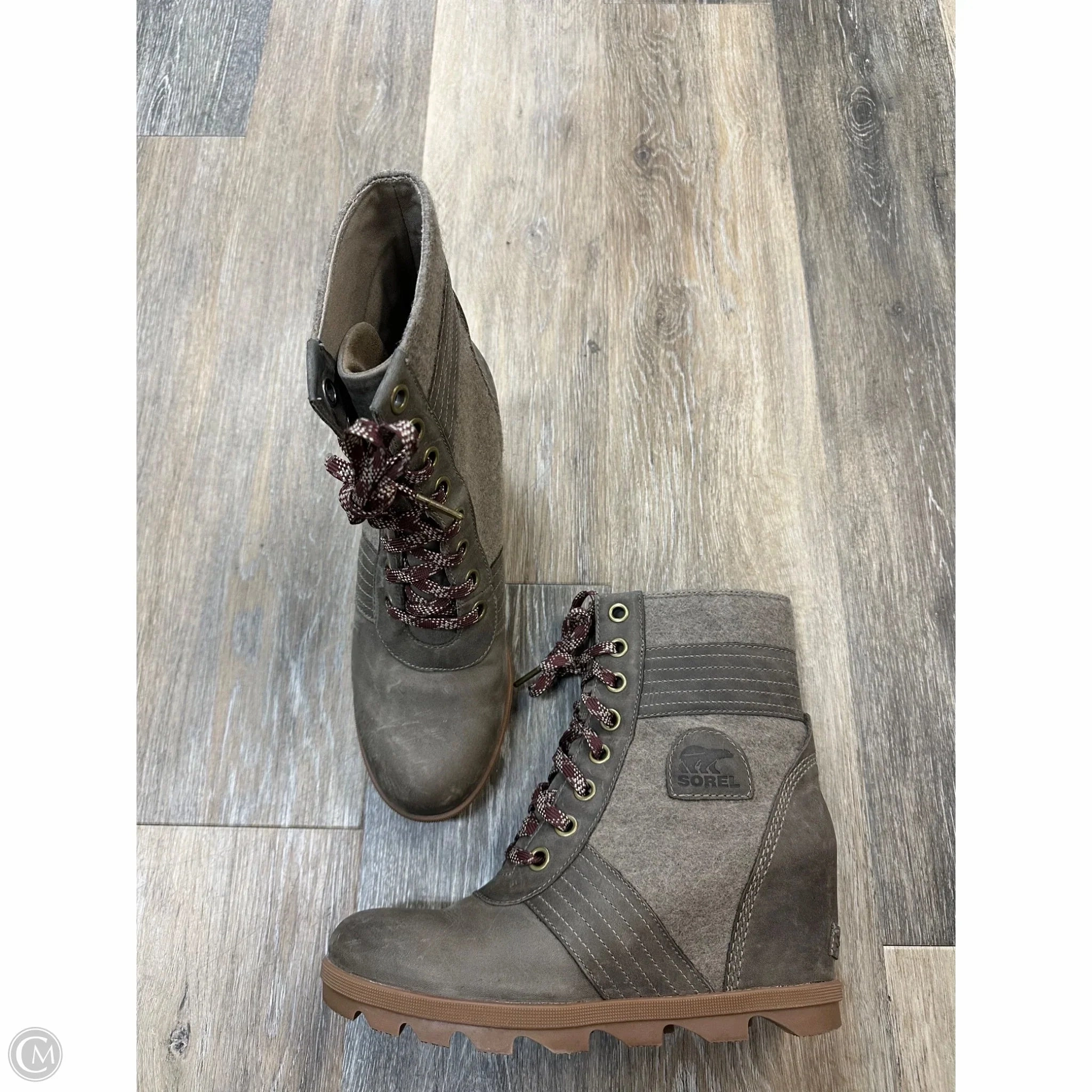 Boots Ankle Heels By Sorel In Brown, Size: 10.5 Festival Ground Long Travel
