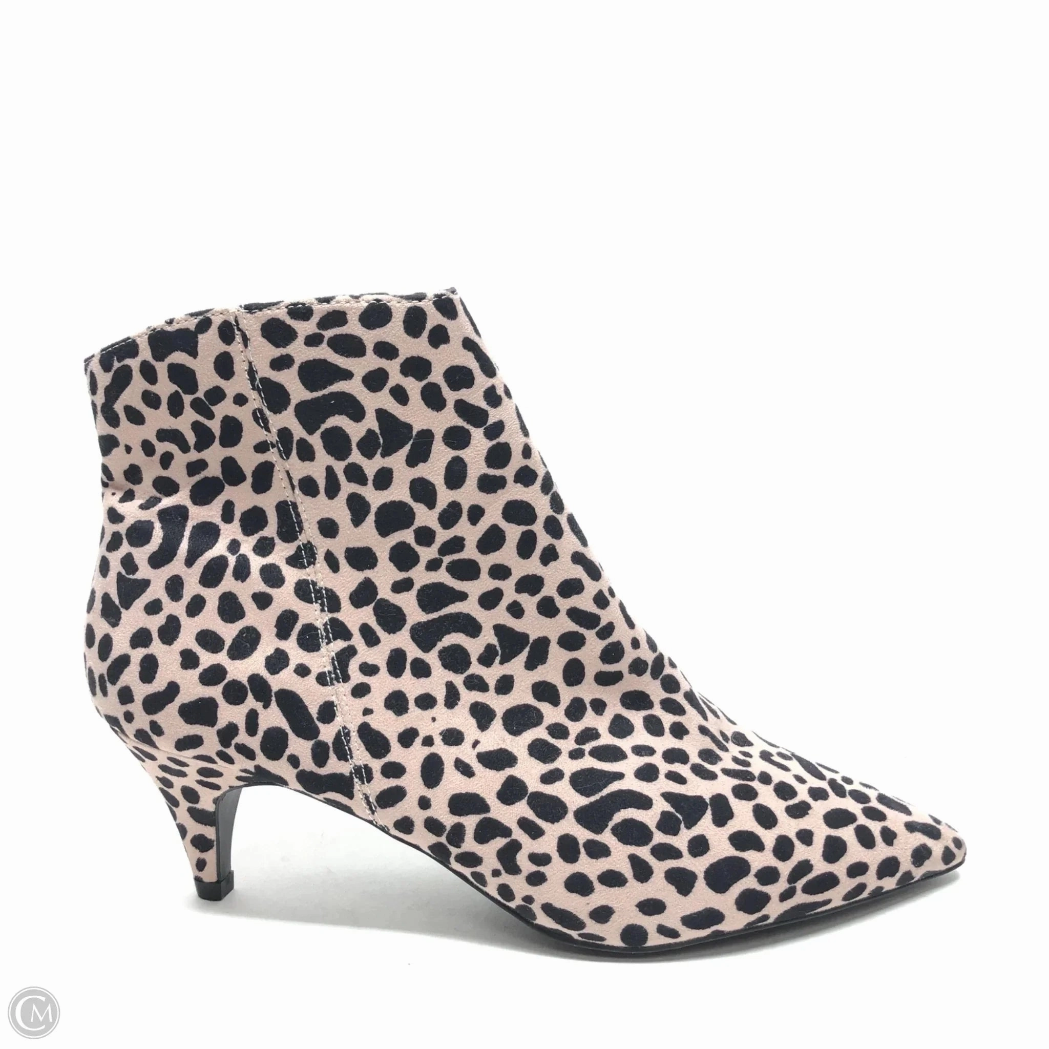 Boots Ankle Heels By Qupid In Black & Tan, Size: 9 Cushioned Step Weather Resistant User