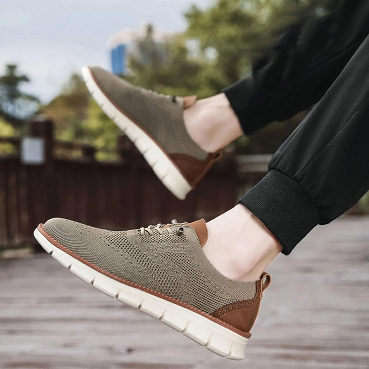 Breeze Shoes for Men, Breathable Mesh Breeze Urban Shoes for Men Wide, Mens Wearbreeze Shoes for Business Casual