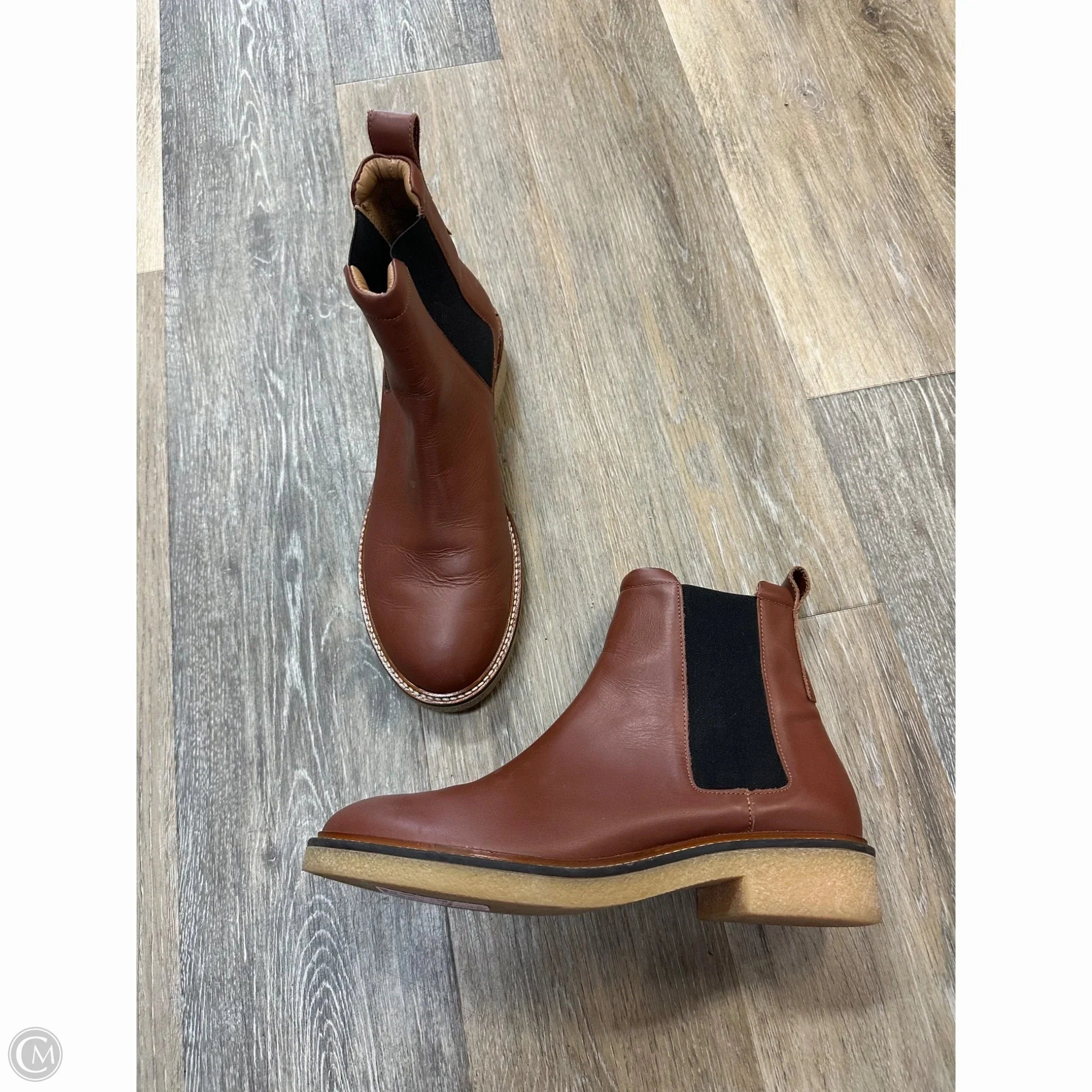 Ergonomic Design Boots Ankle Heels By Everlane In Brown, Size: 10.5