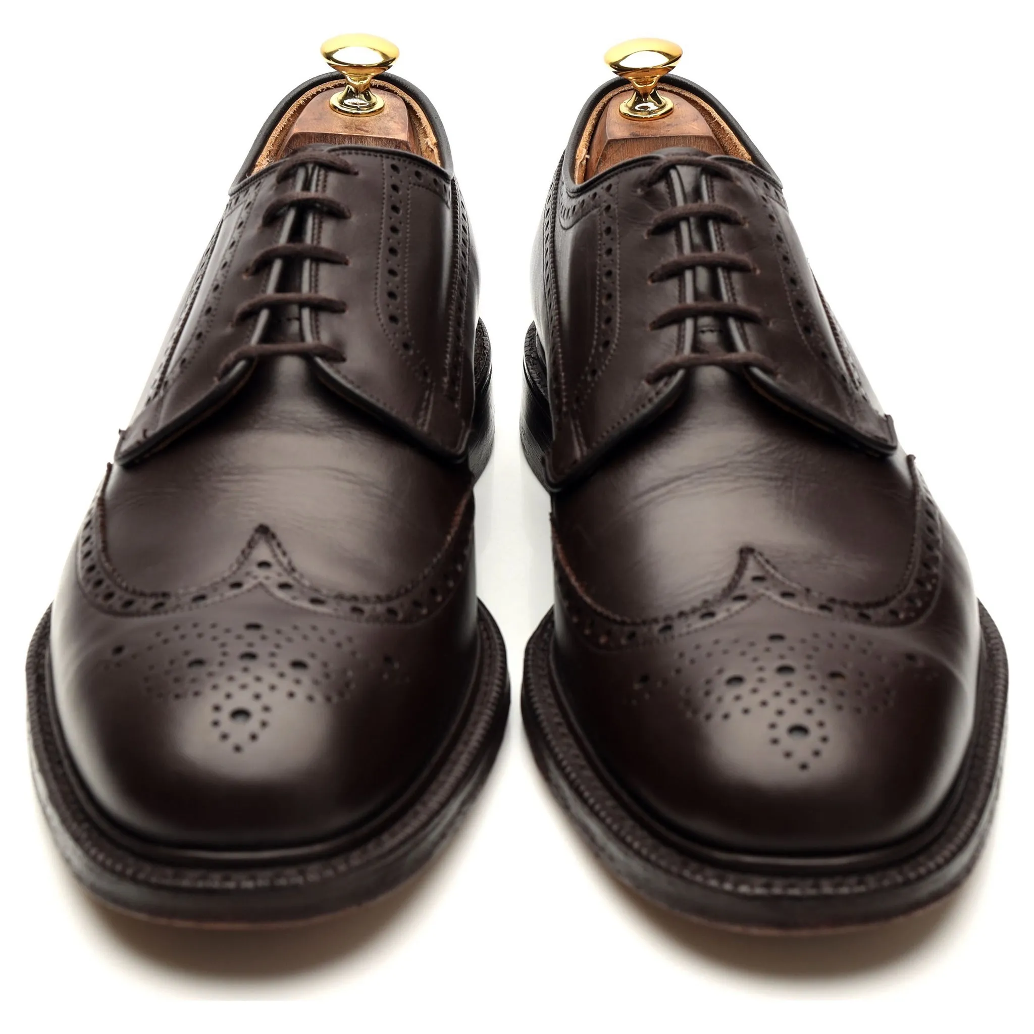 'Brookland' Dark Brown Leather Derby Brogue UK 11.5 F