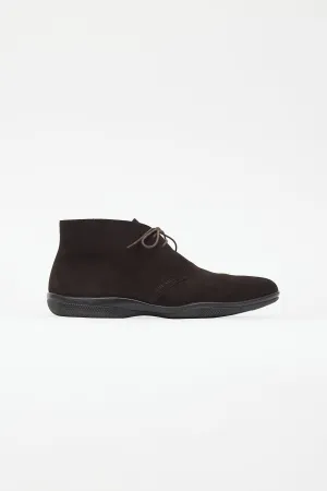 Brown Suede Derby Boot