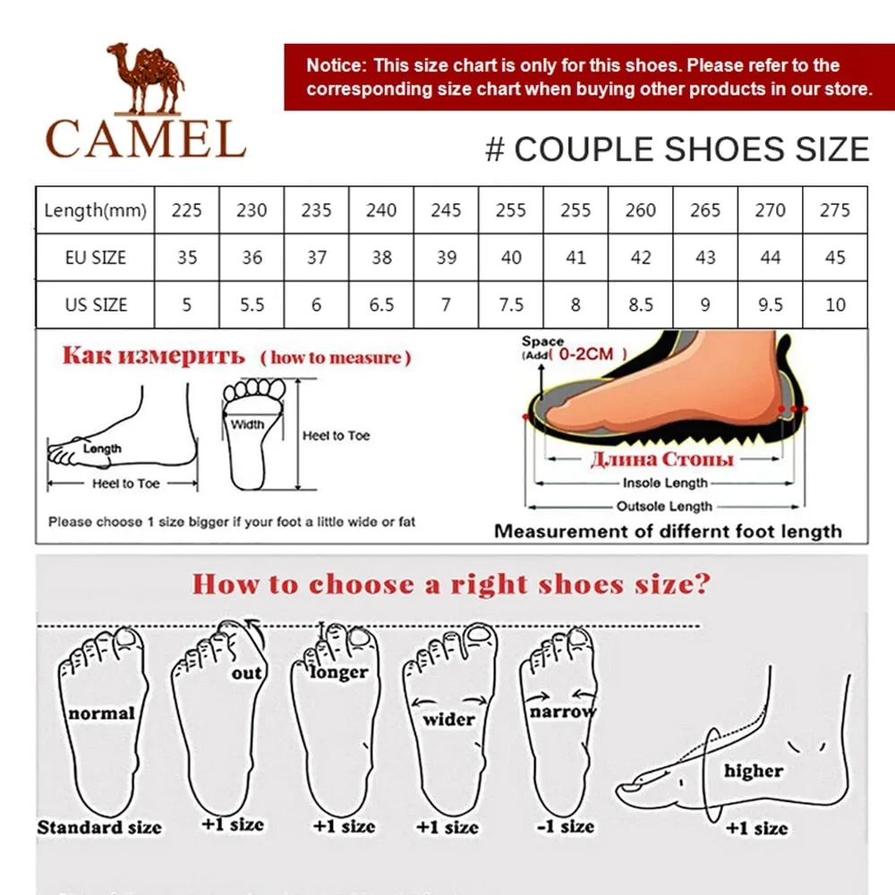 CAMEL Hiking Shoes Men Sneakers Outdoor Sports Anti Slip Wearing Hard