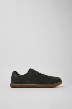 Camper Men's K100974 Pelotas Soller Nubuck Leather Sneakers Miel Grey
