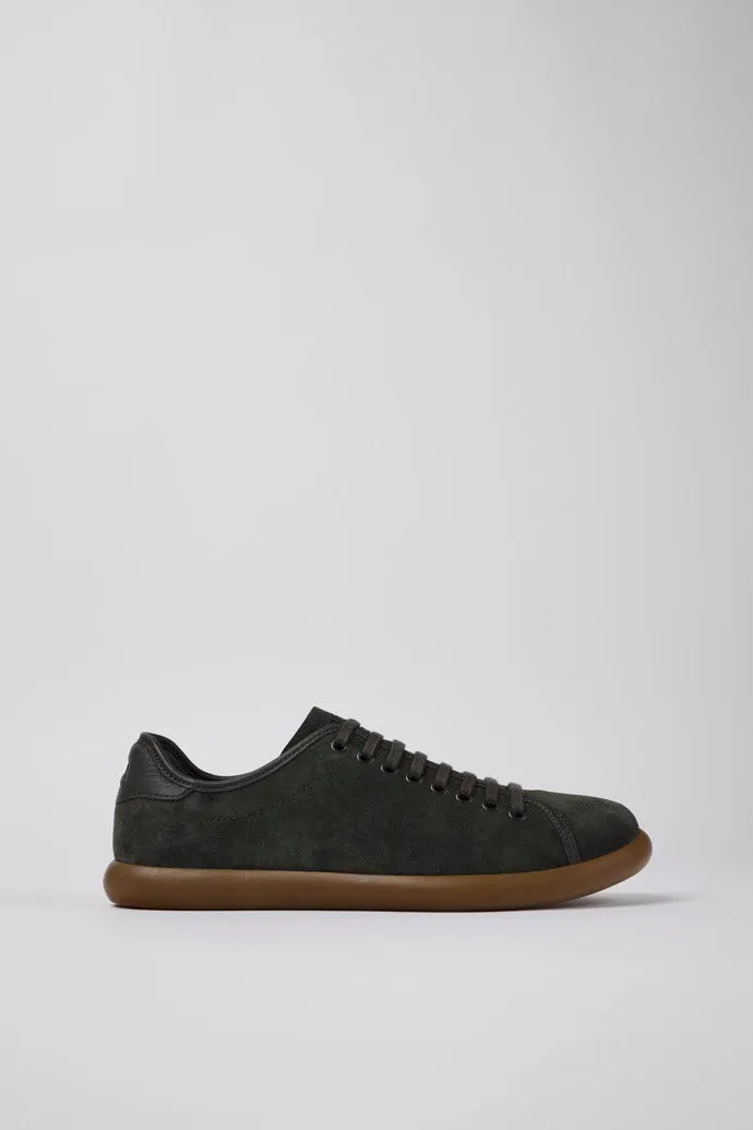 Camper Men's K100974 Pelotas Soller Nubuck Leather Sneakers Miel Grey