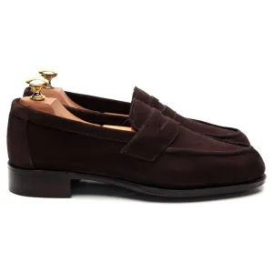 'Cannes' Dark Brown Suede Split Toe Loafer UK 6.5 E