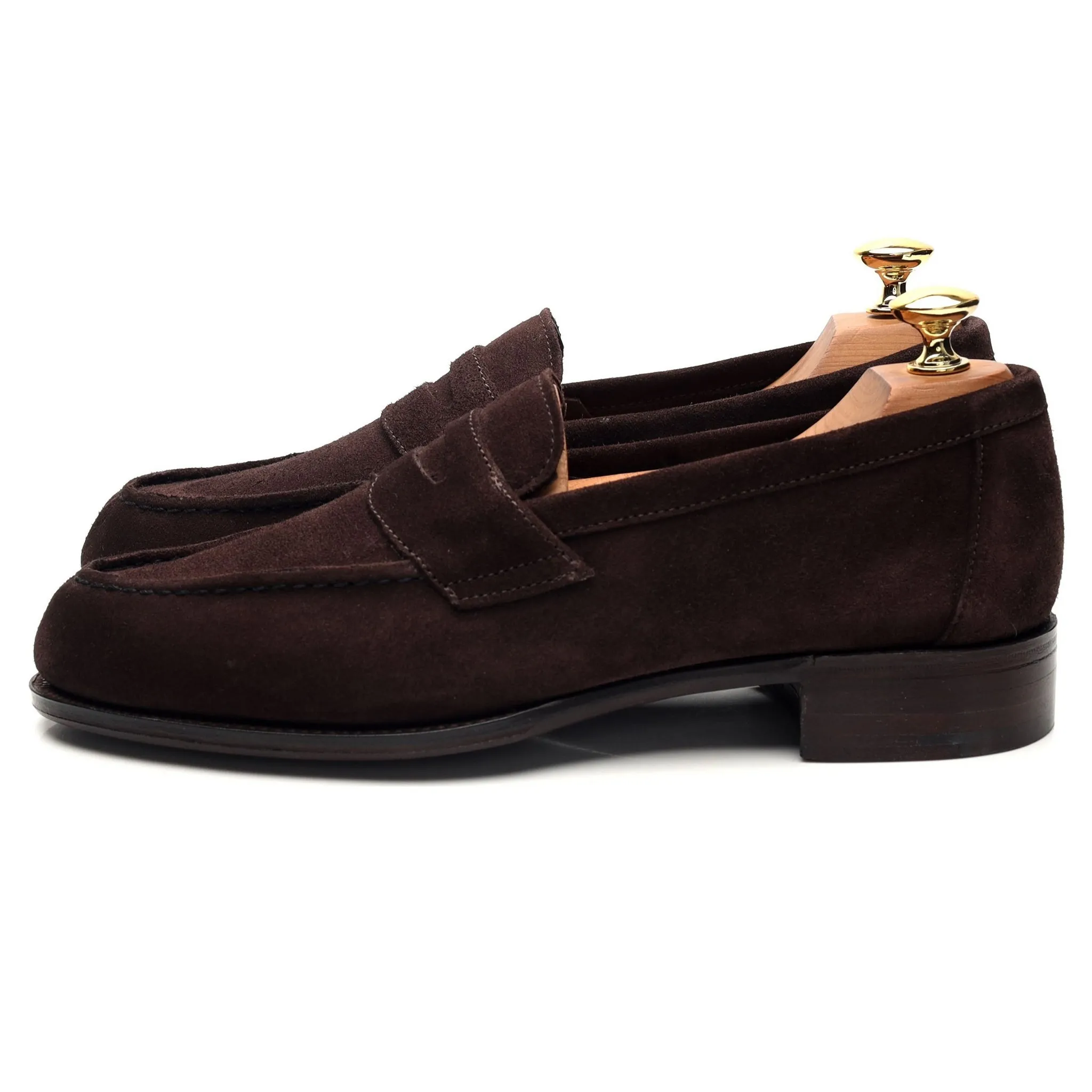 'Cannes' Dark Brown Suede Split Toe Loafer UK 6.5 E