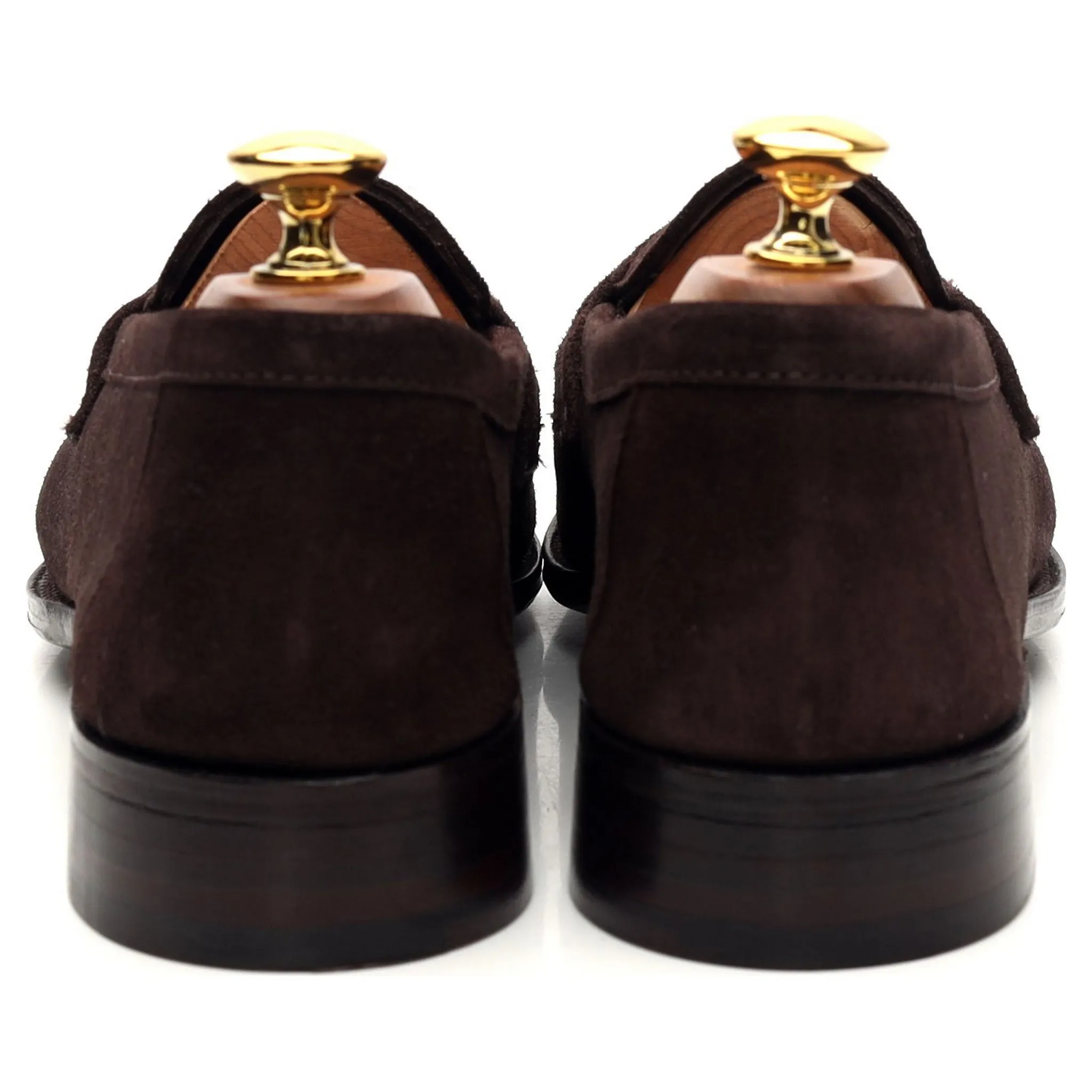 'Cannes' Dark Brown Suede Split Toe Loafer UK 6.5 E
