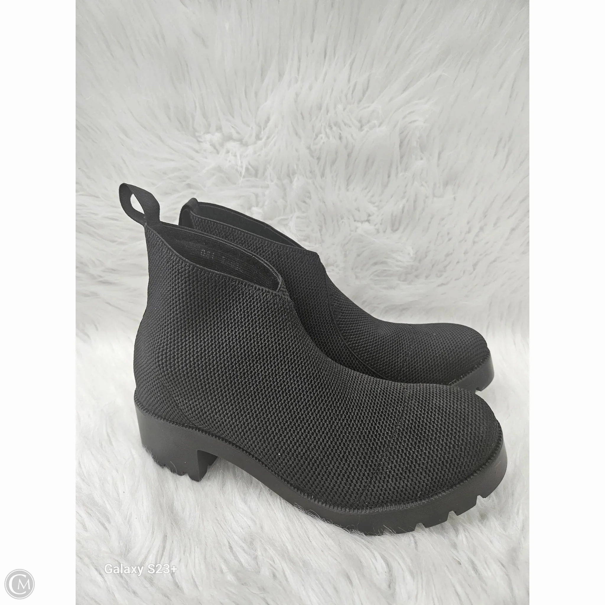 Boots Ankle Heels By Cmb In Black, Size: 11 Stretchable Material