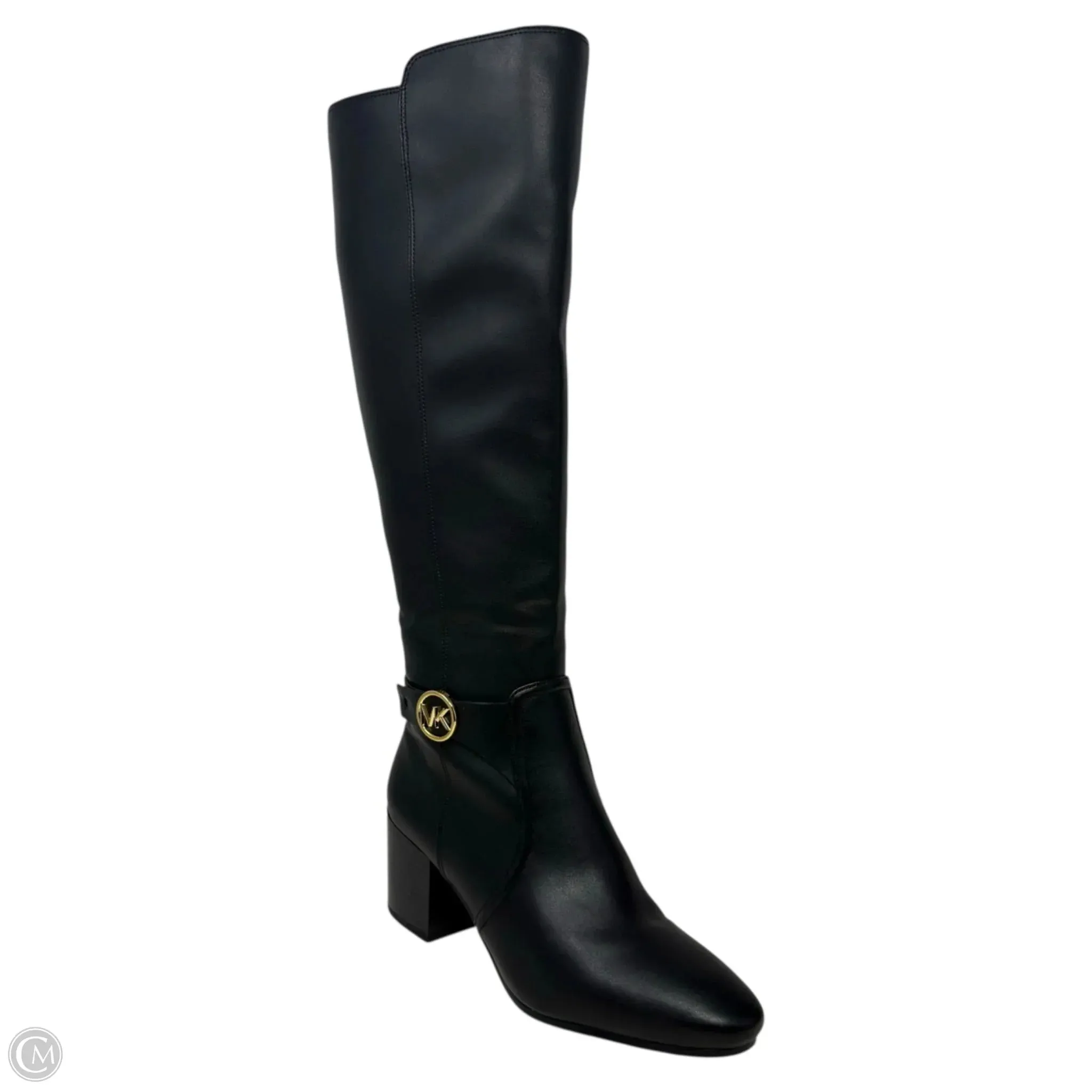 Carmen Leather Riding Boots By Michael By Michael Kors In Black, Size: 6.5 Suede Finish