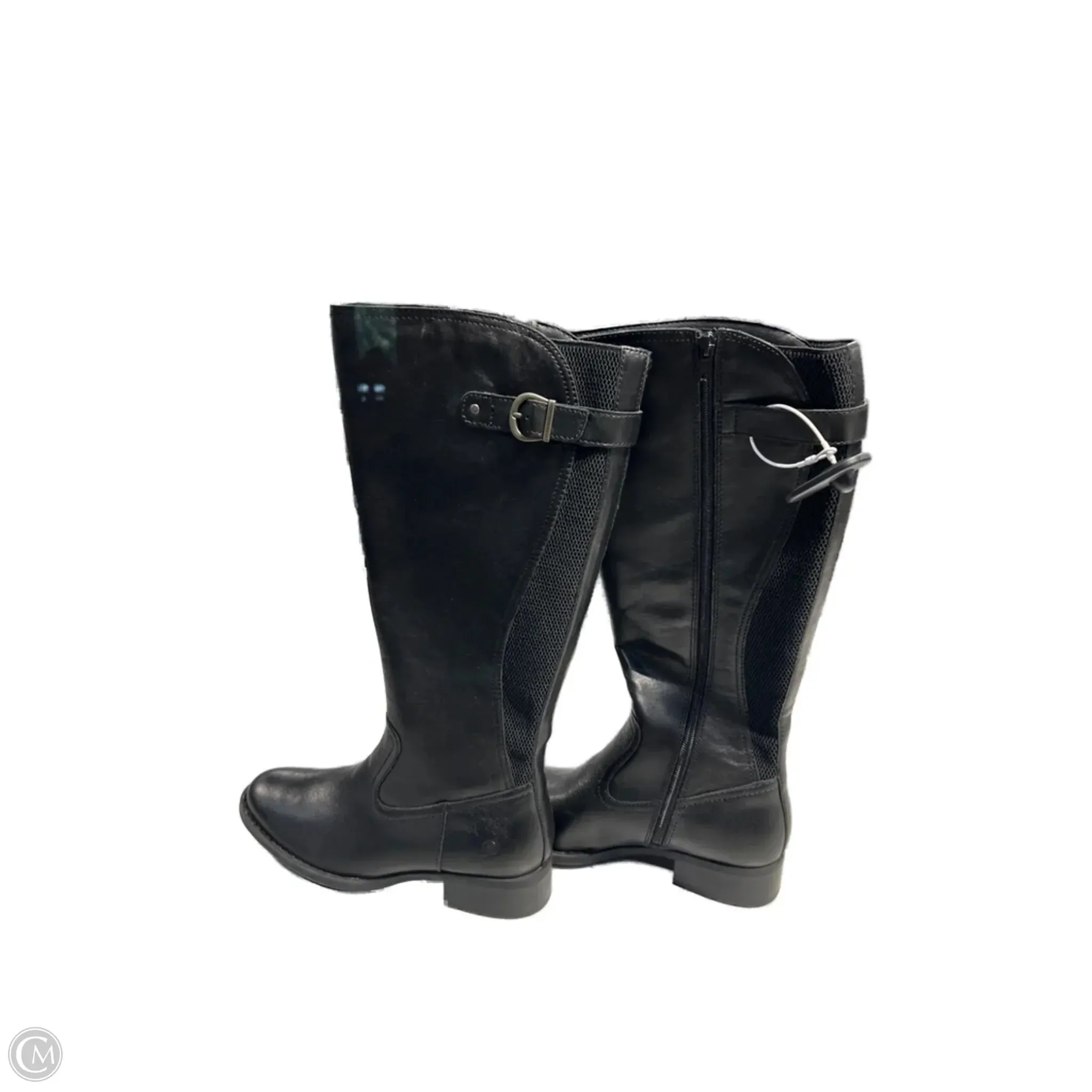 Boots Mid-calf Flats By Born In Black, Size: 9 Cold-Weather Comfort